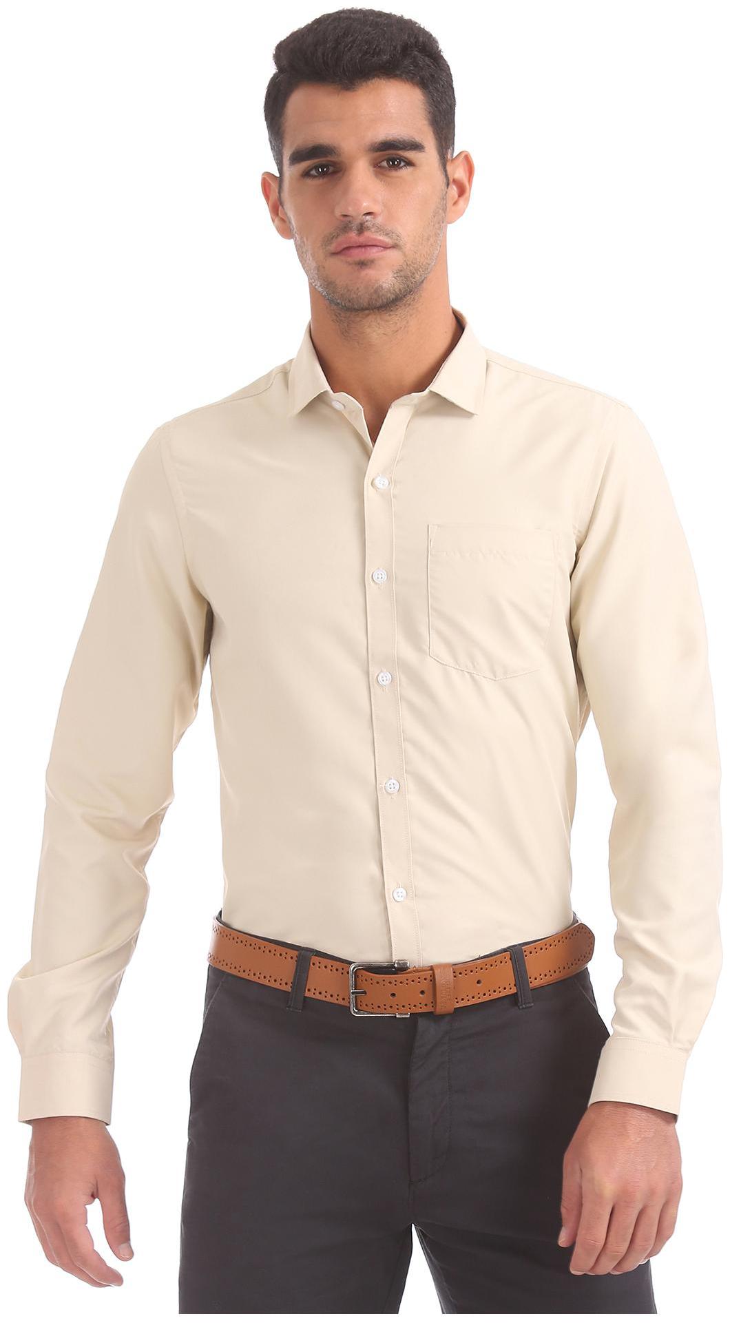 

Excalibur Men Regular fit Formal Shirt - Beige
