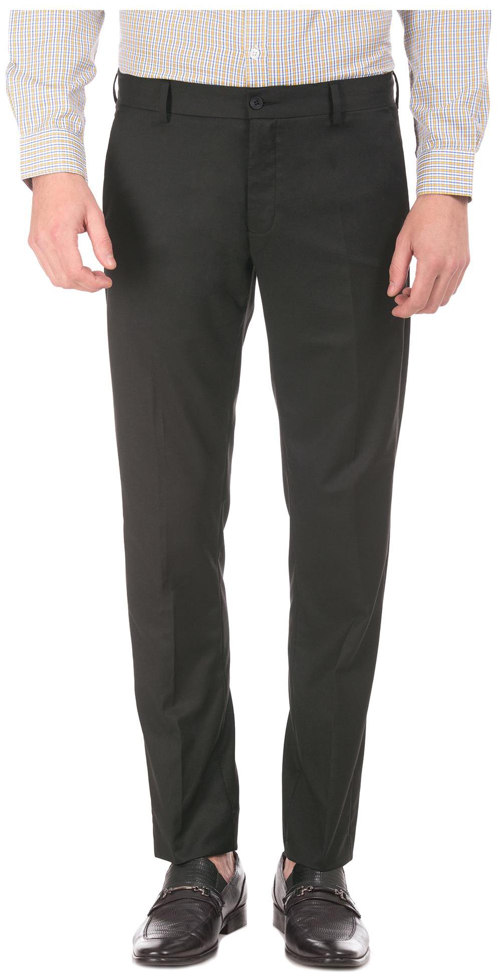 

Excalibur Men Solid Slim Fit Formal Trouser - Black
