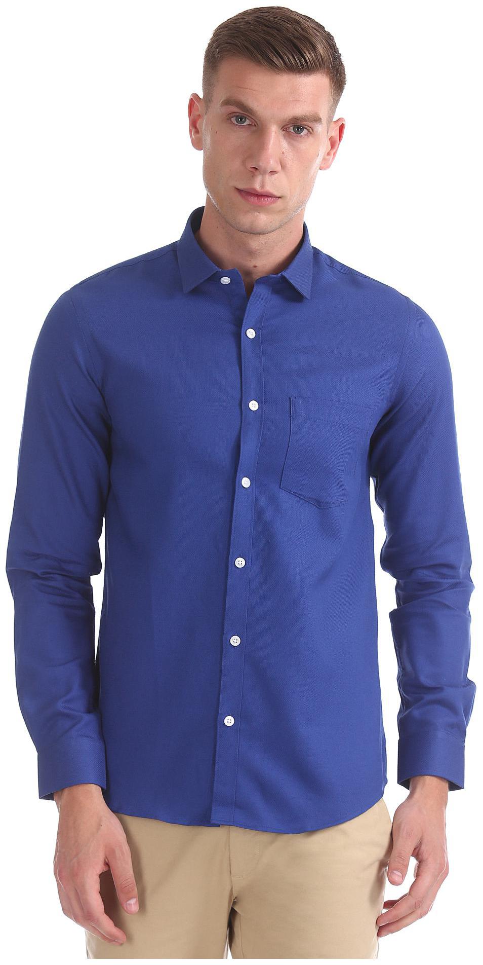 

Excalibur Men Slim fit Formal Shirt - Blue