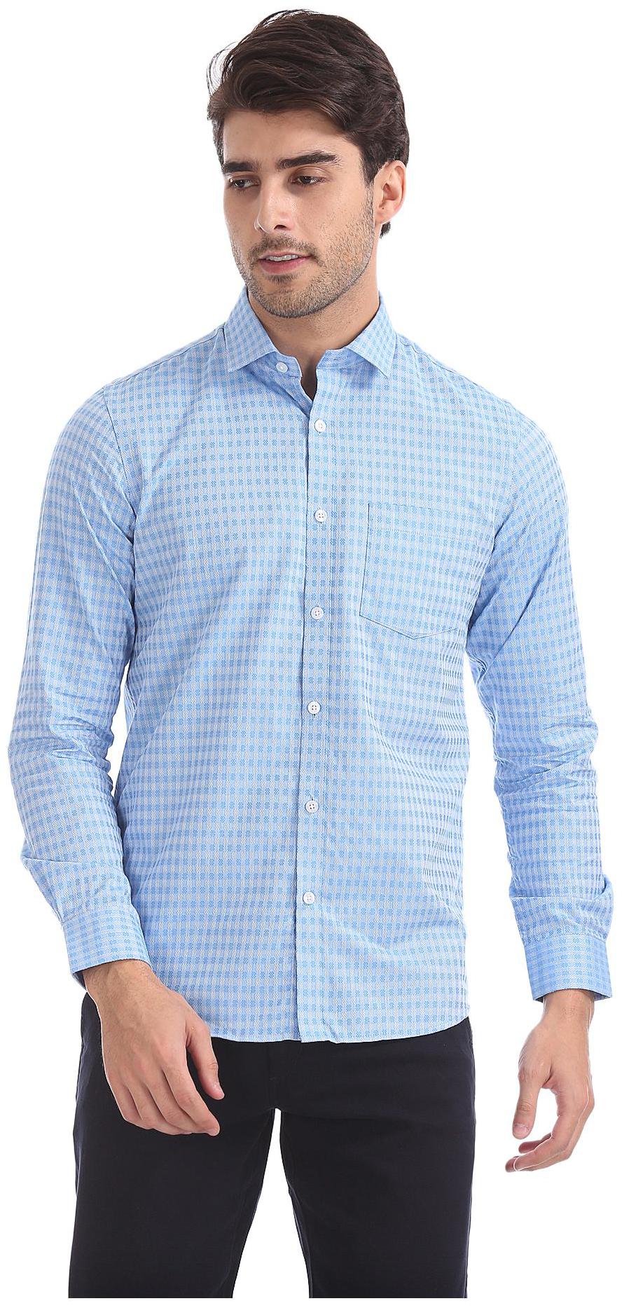 

Excalibur Men Slim fit Formal Shirt - Blue