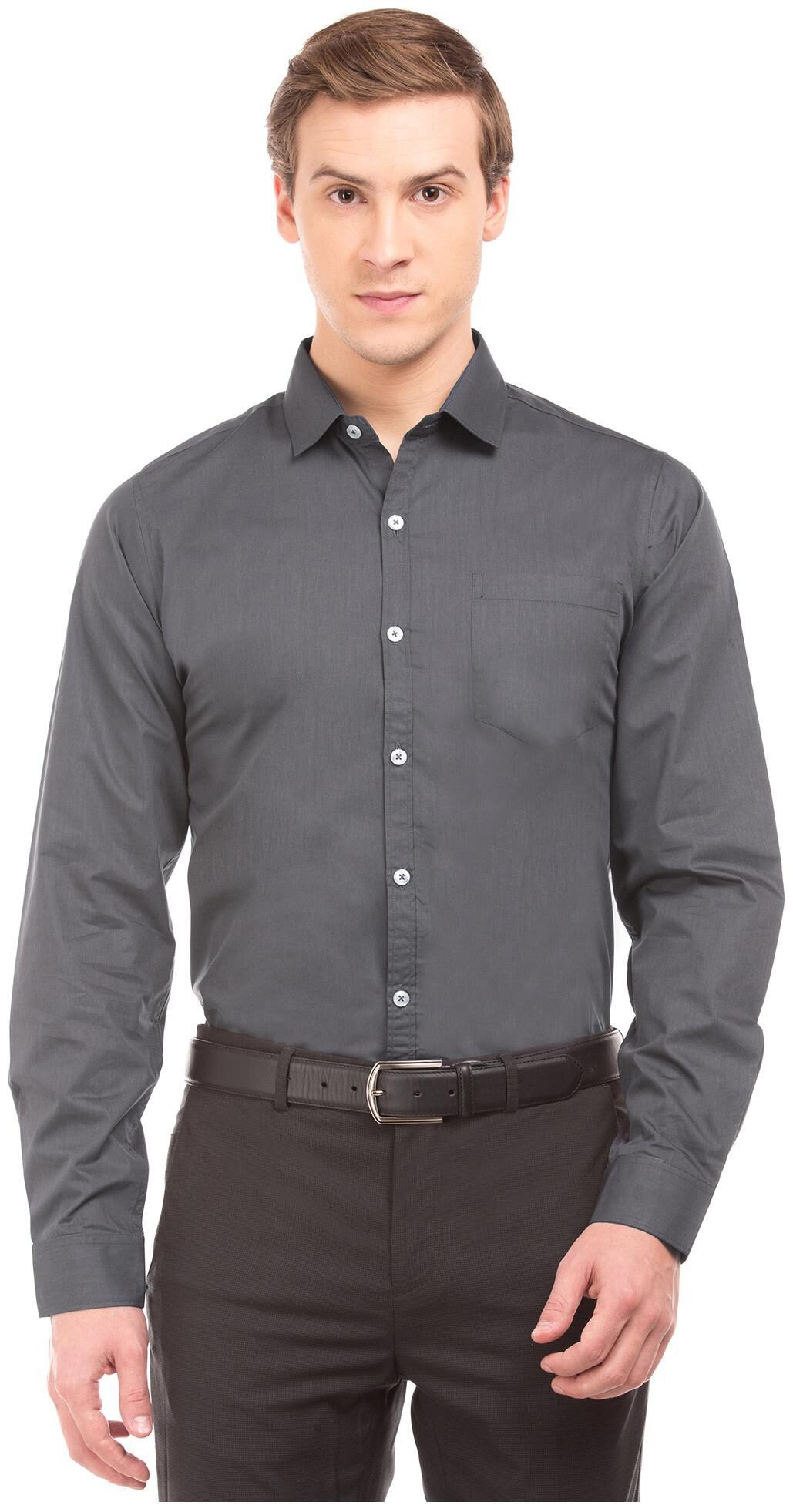 

Excalibur Men Slim fit Formal Shirt - Grey