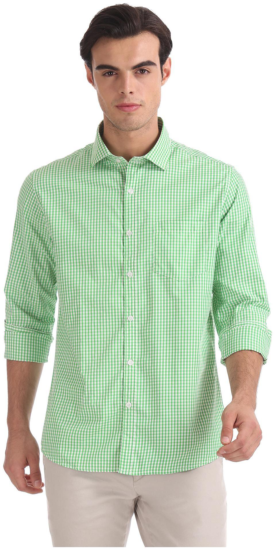 

Excalibur Men Regular fit Formal Shirt - Green