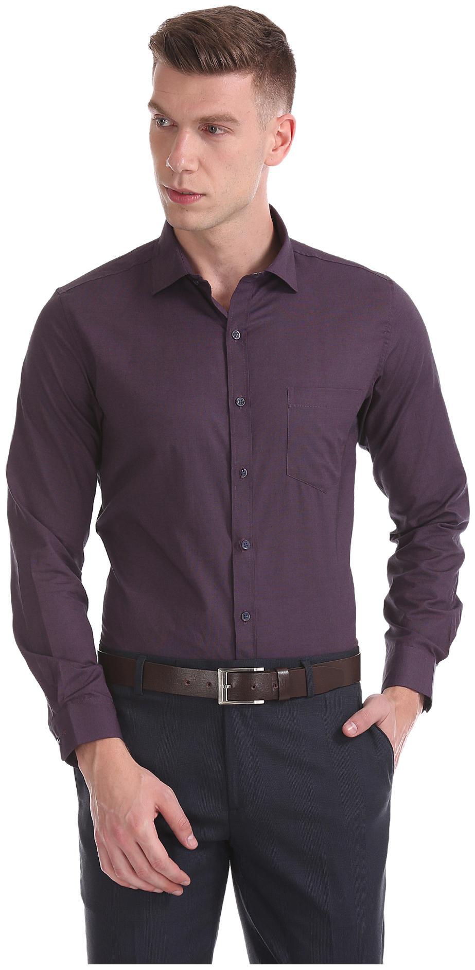 

Excalibur Men Regular fit Formal Shirt - Purple