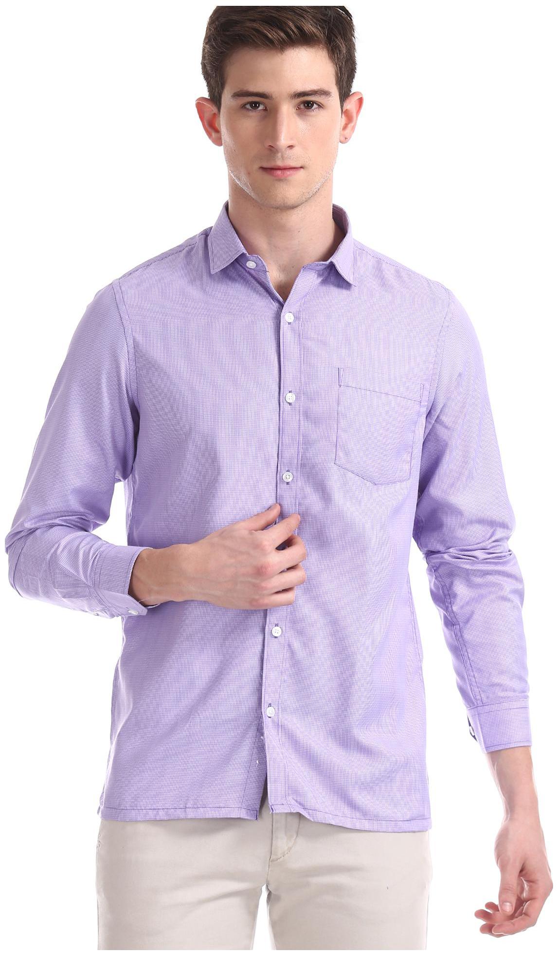 

Excalibur Men Regular fit Formal Shirt - Purple