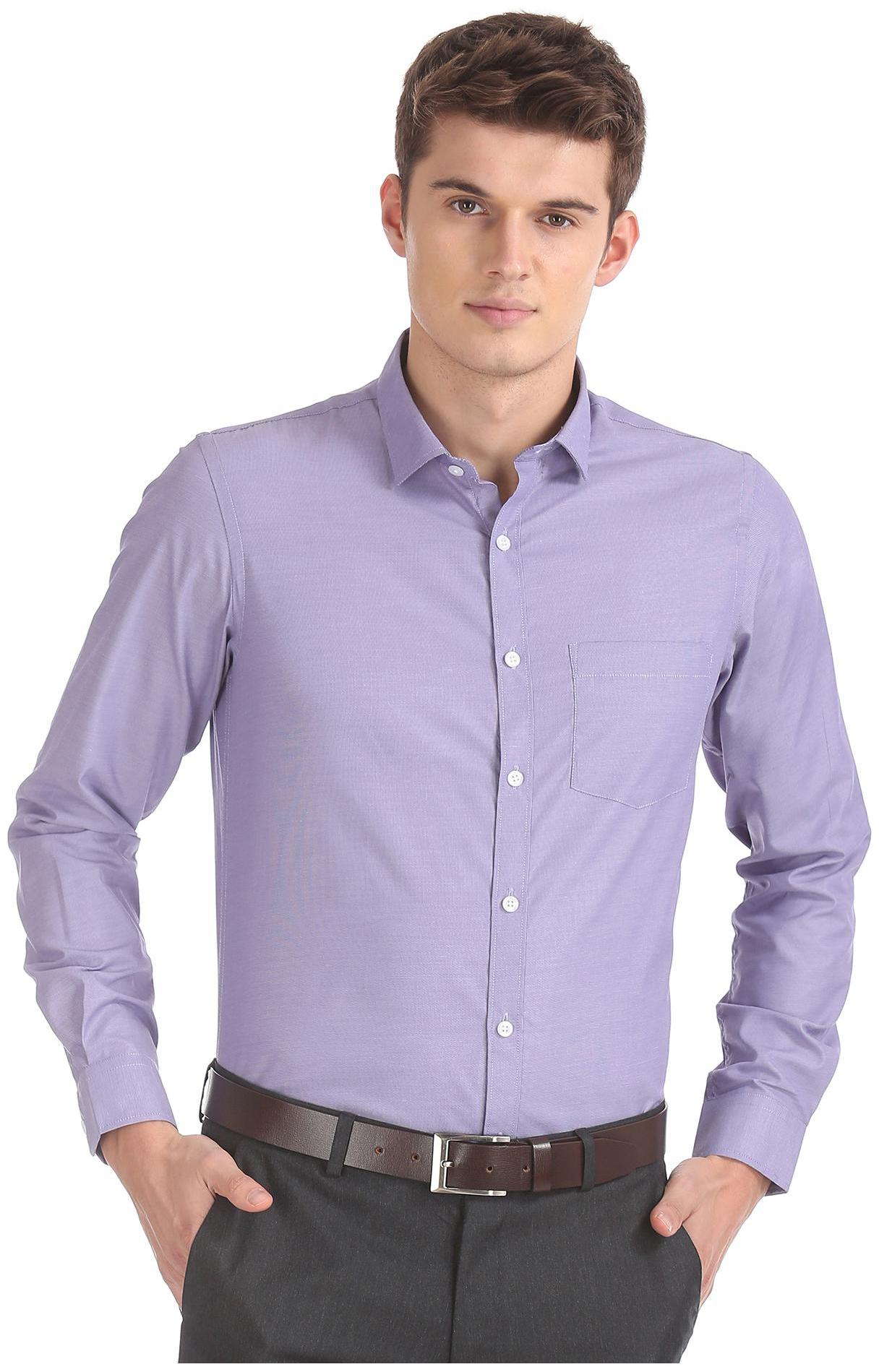 

Excalibur Men Regular fit Formal Shirt - Purple