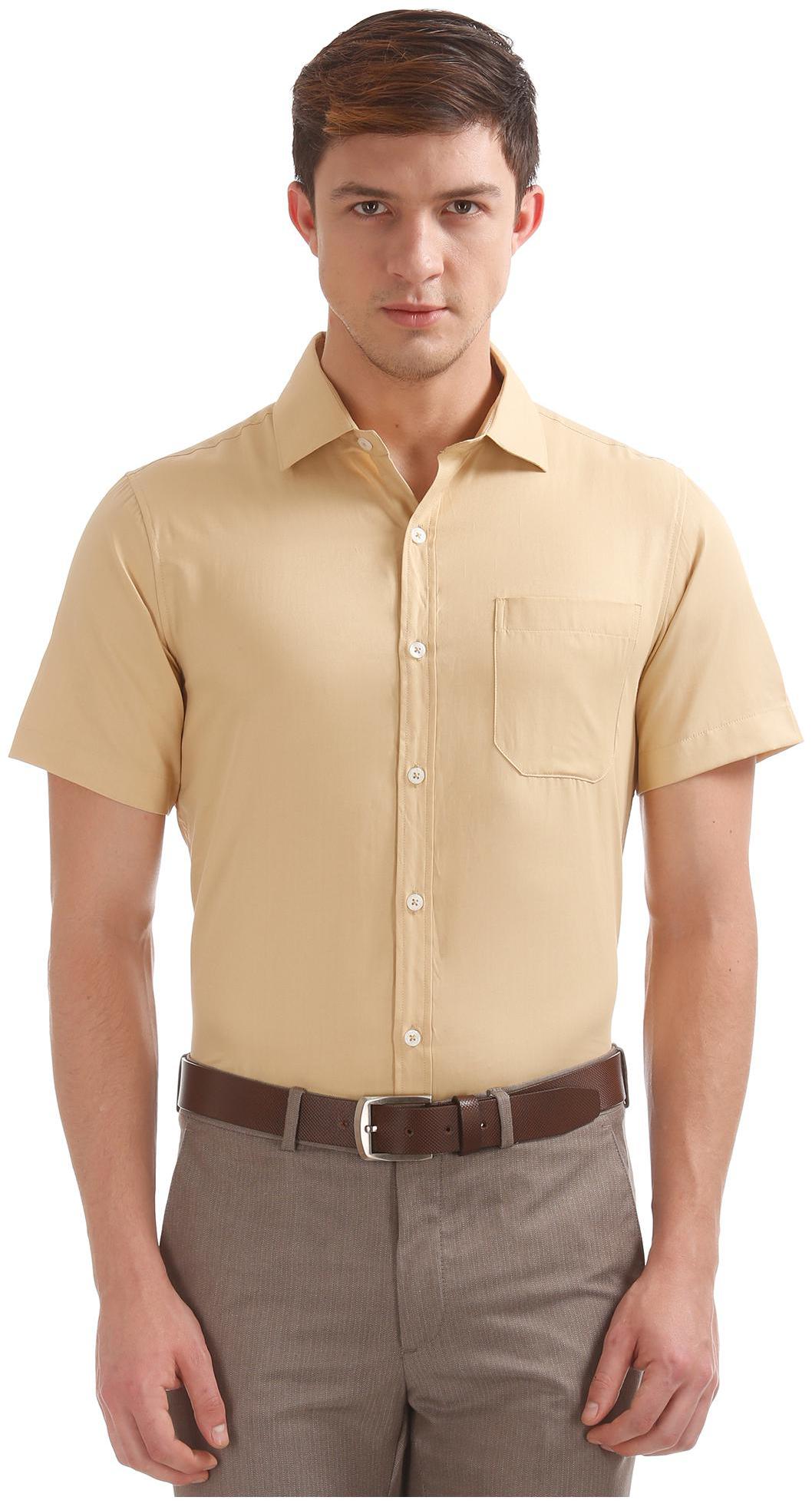 

Excalibur Men Slim fit Formal Shirt - Beige