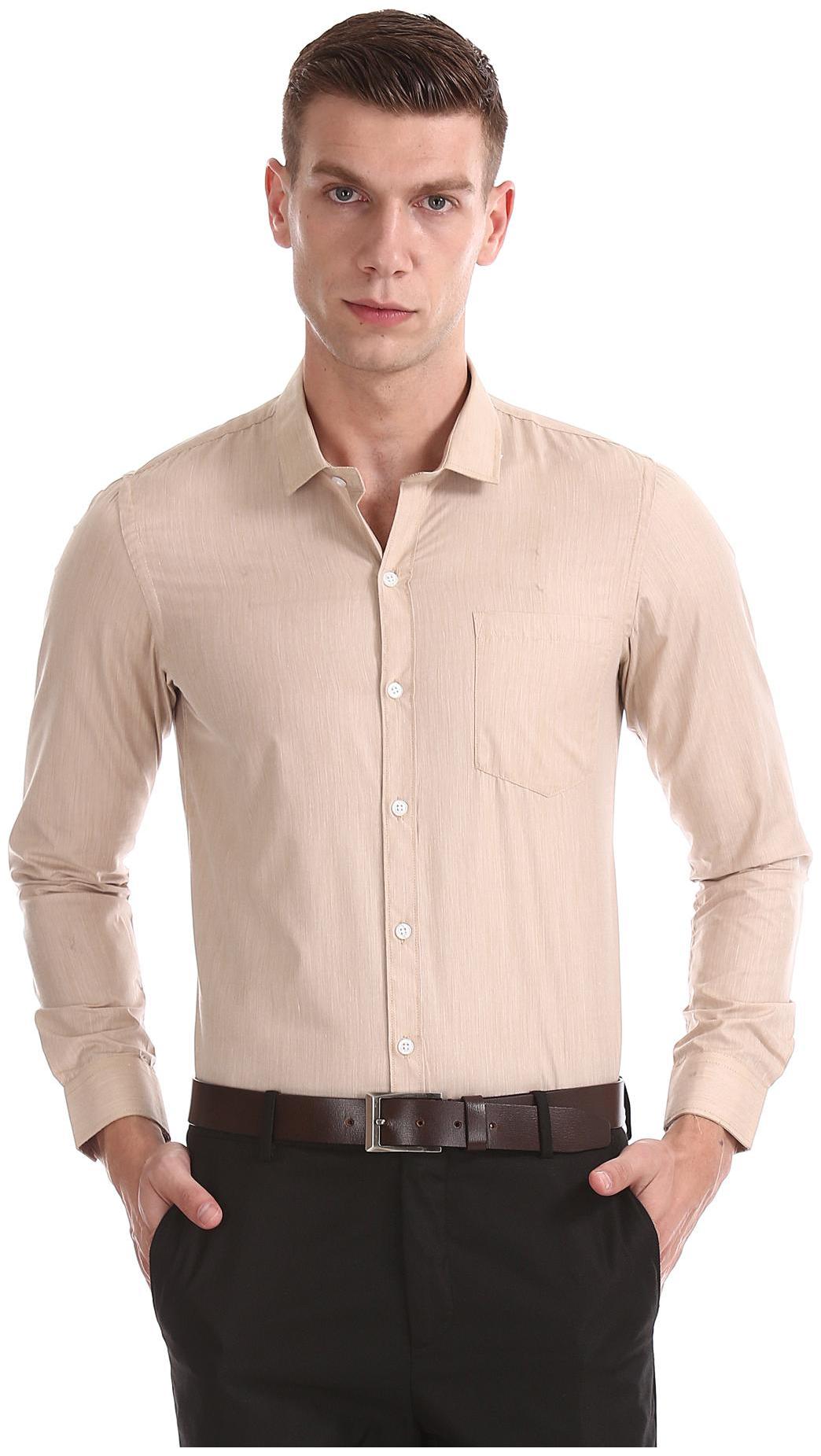 

Excalibur Men Regular fit Formal Shirt - Beige
