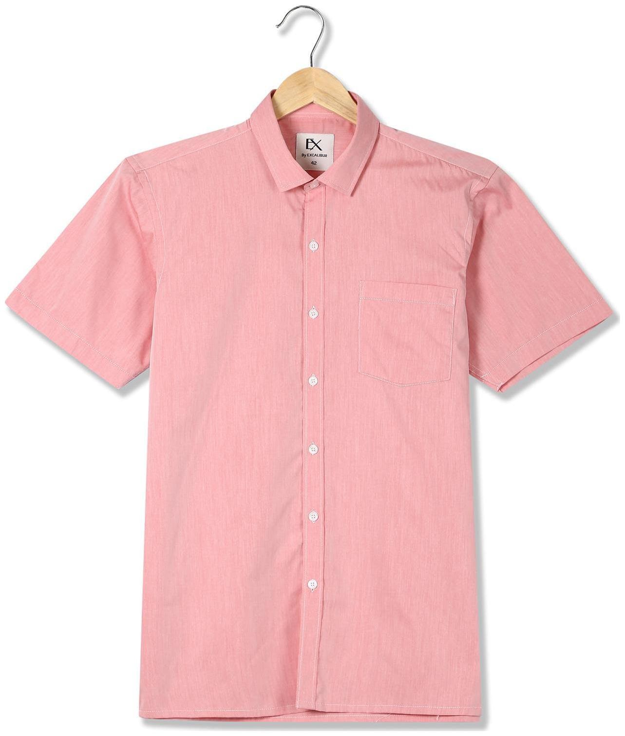 

Excalibur Men Pink Solid Regular Fit Casual Shirt