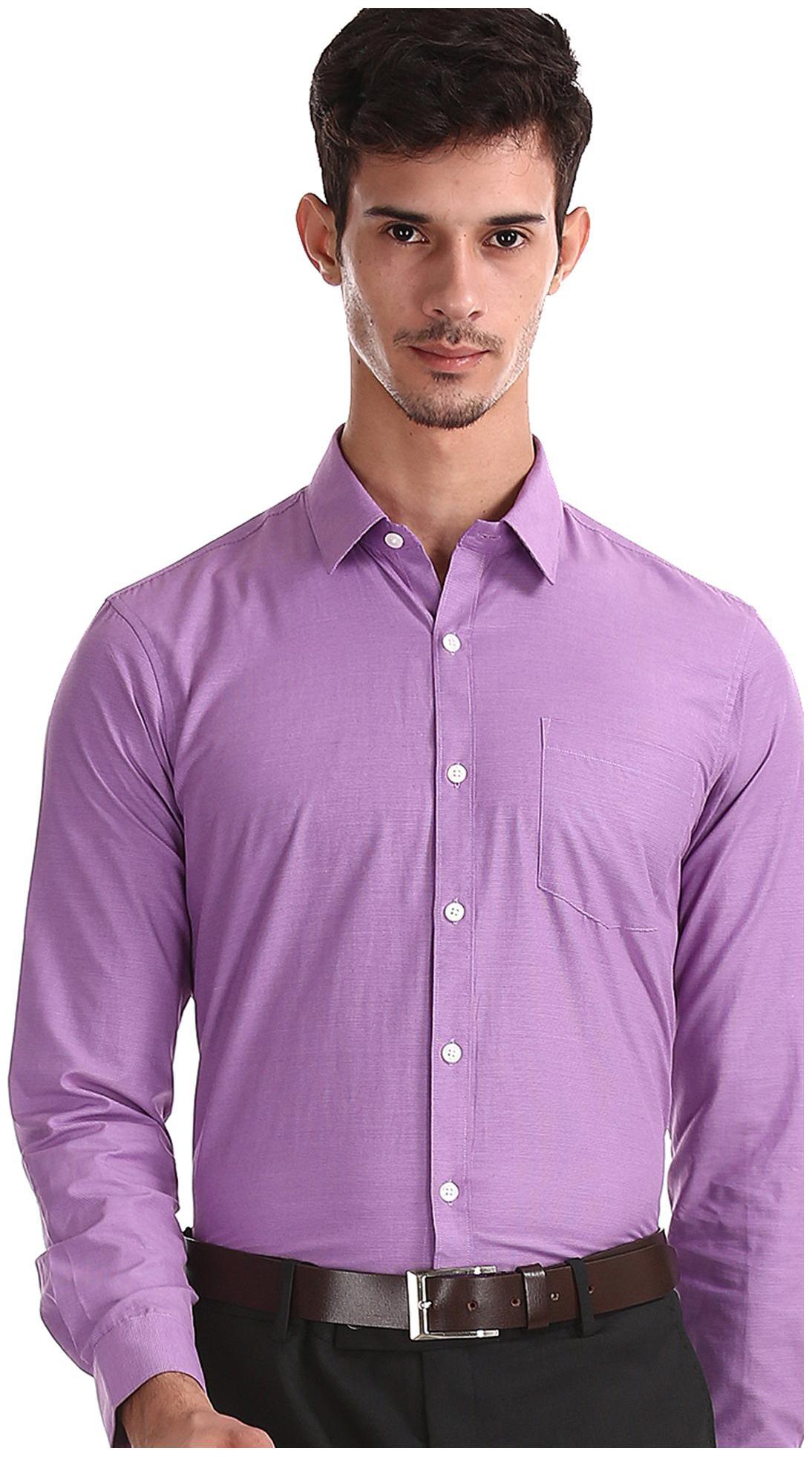 

Excalibur Men Slim fit Formal Shirt - Purple