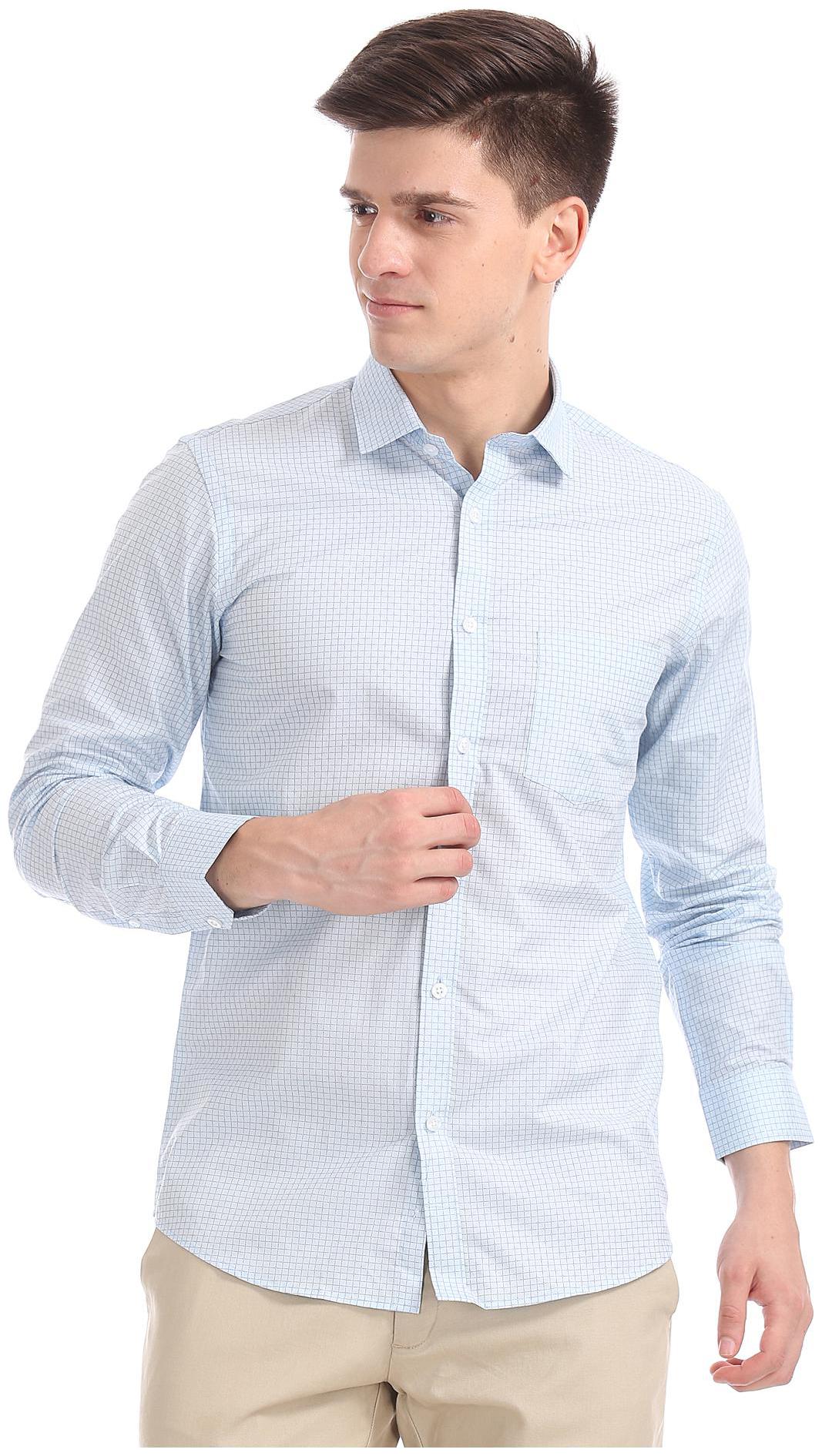 

Excalibur Men Slim fit Formal Shirt - Blue