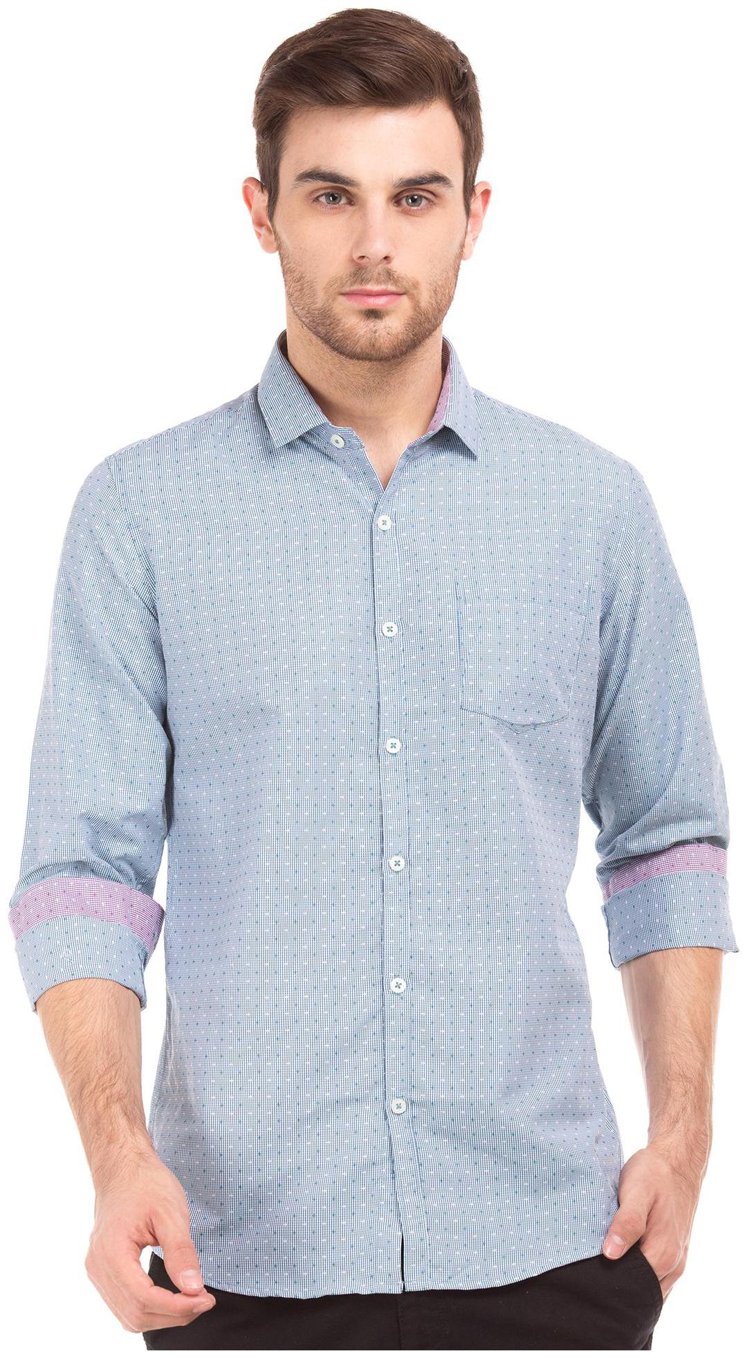 

Excalibur Men Slim fit Formal Shirt - Green