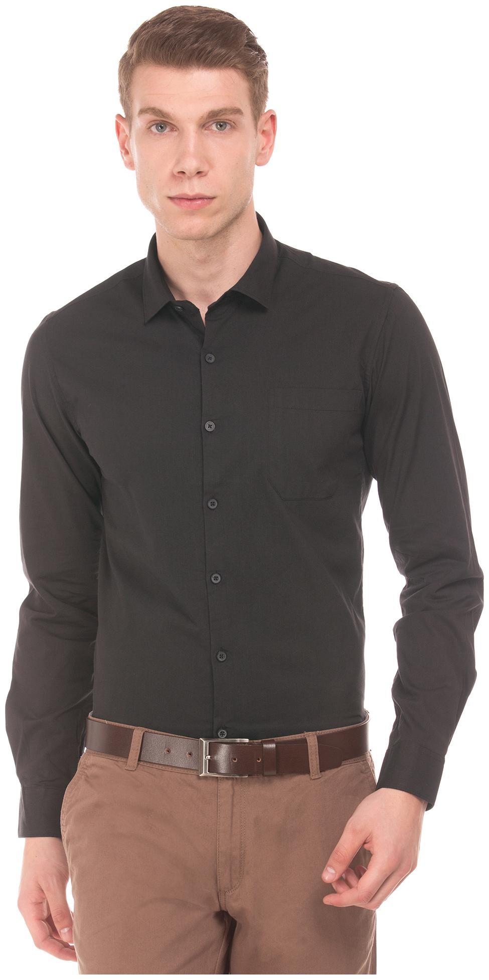 

Excalibur Men Super slim fit Formal Shirt - Black