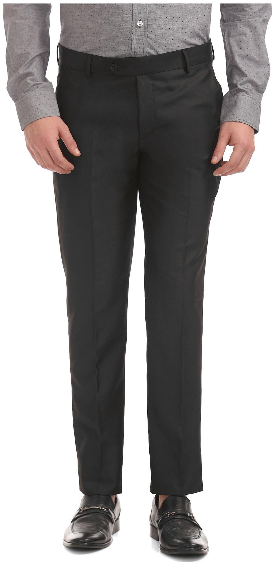 

Excalibur Men Solid Slim Fit Formal Trouser - Grey