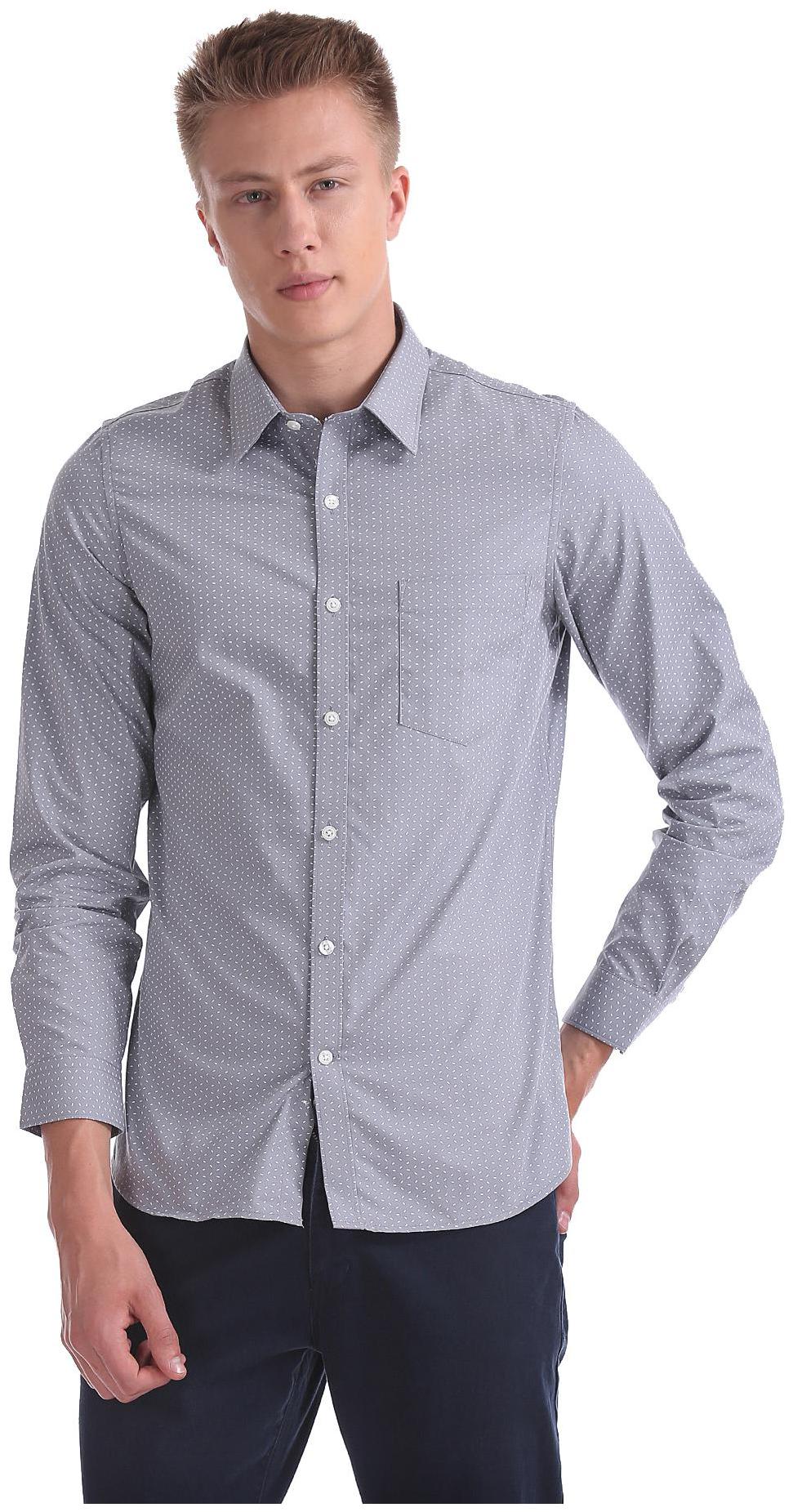 

Excalibur Men Super slim fit Formal Shirt - Grey
