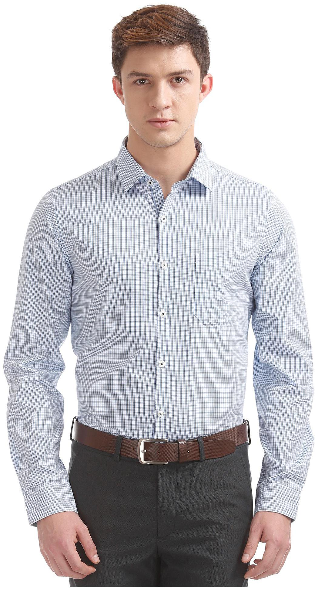 

Excalibur Men Slim fit Formal Shirt - Blue