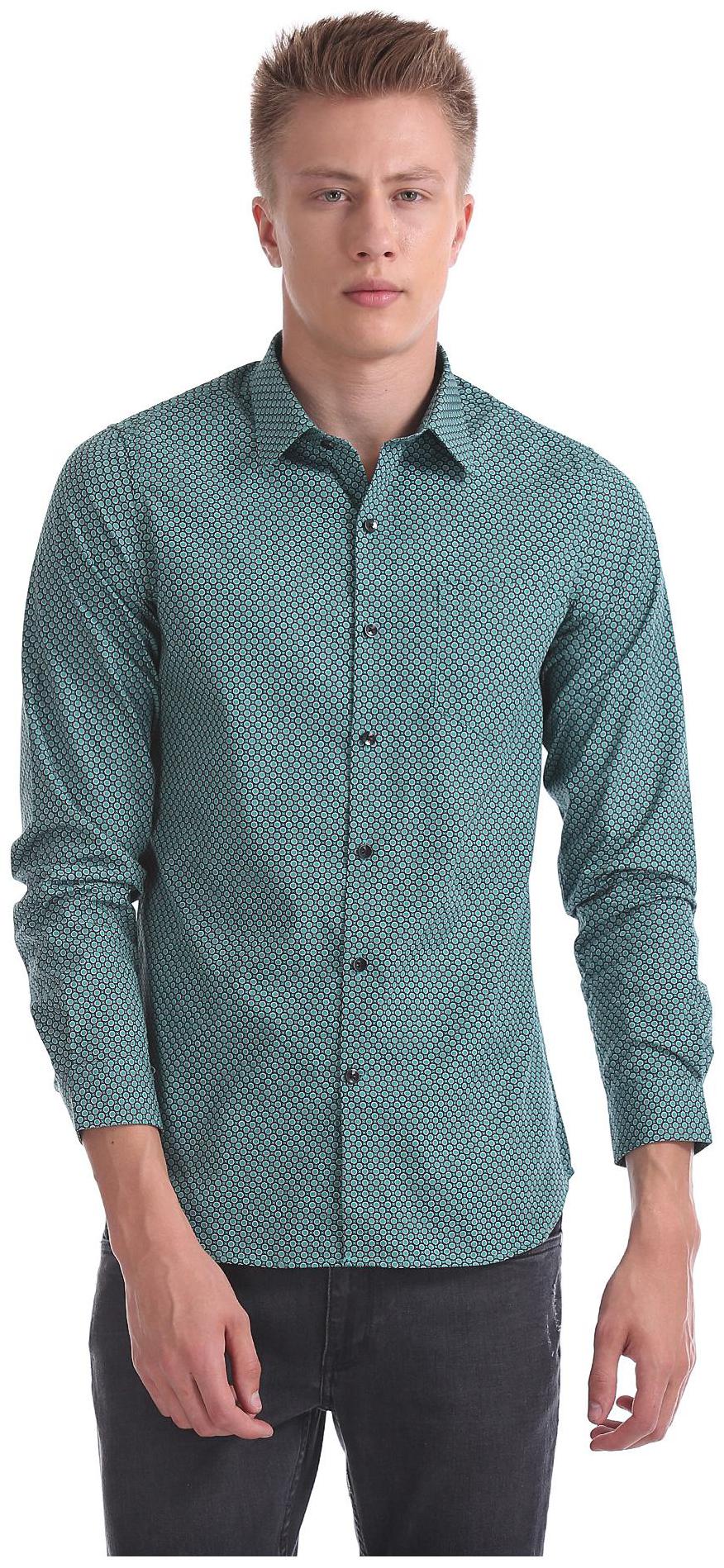 

Excalibur Men Super slim fit Formal Shirt - Green