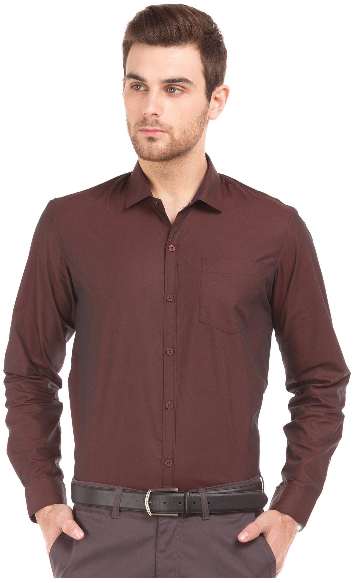 

Excalibur Men Slim fit Formal Shirt - Red