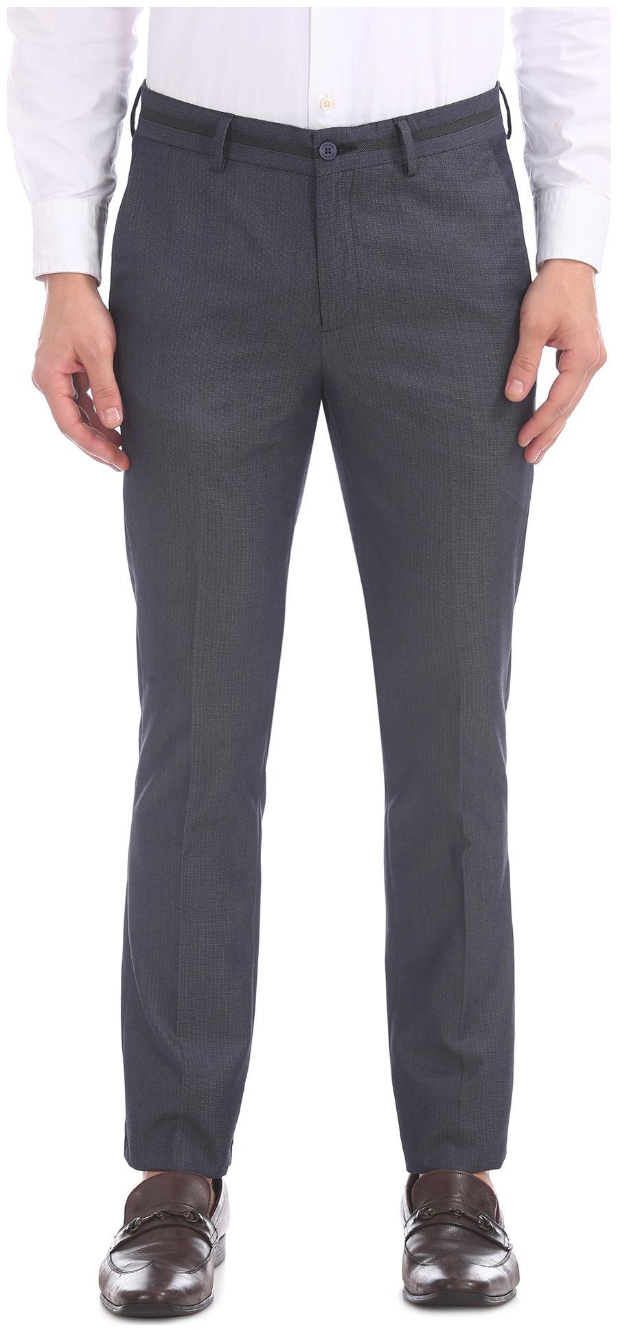 

Excalibur Men Solid Skinny Fit Formal Trouser - Blue