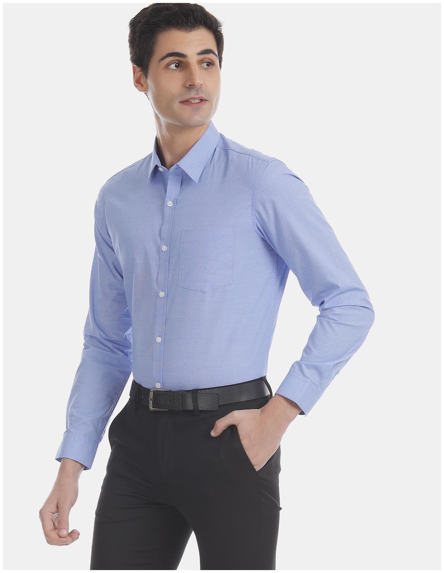 

Excalibur Men Slim fit Formal Shirt - Blue