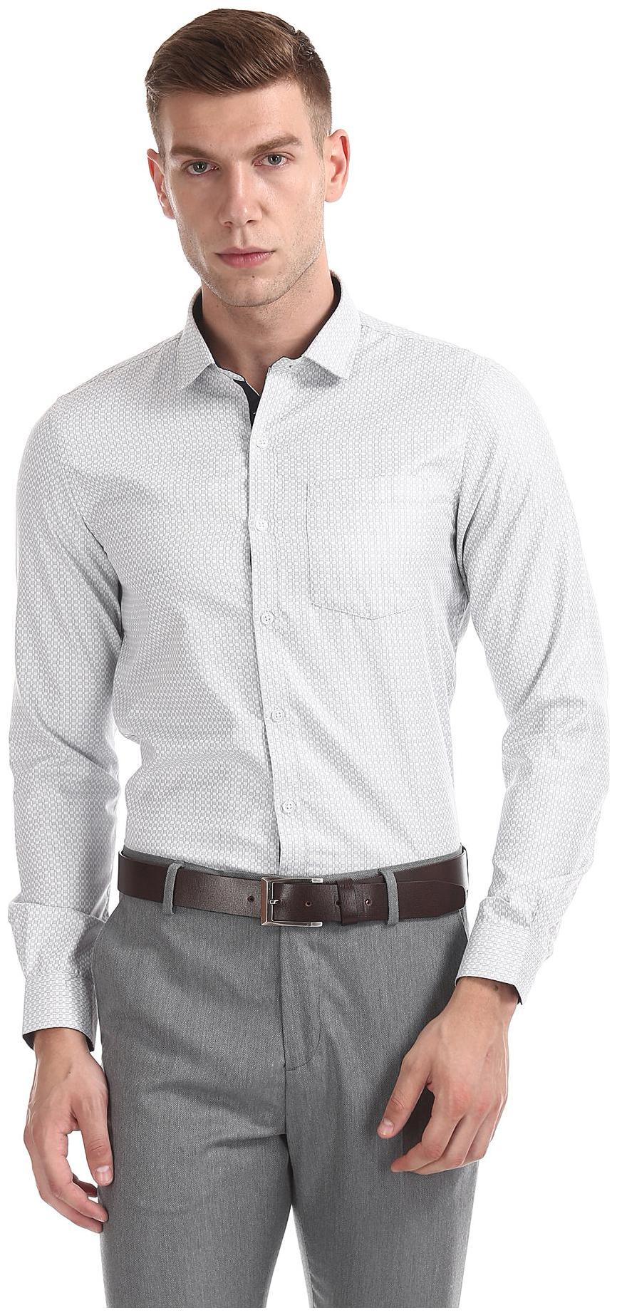 

Excalibur Men Slim fit Formal Shirt - Grey