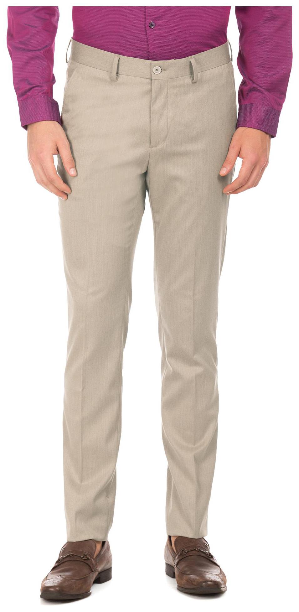 

Excalibur Men Textured Skinny Fit Formal Trouser - Beige