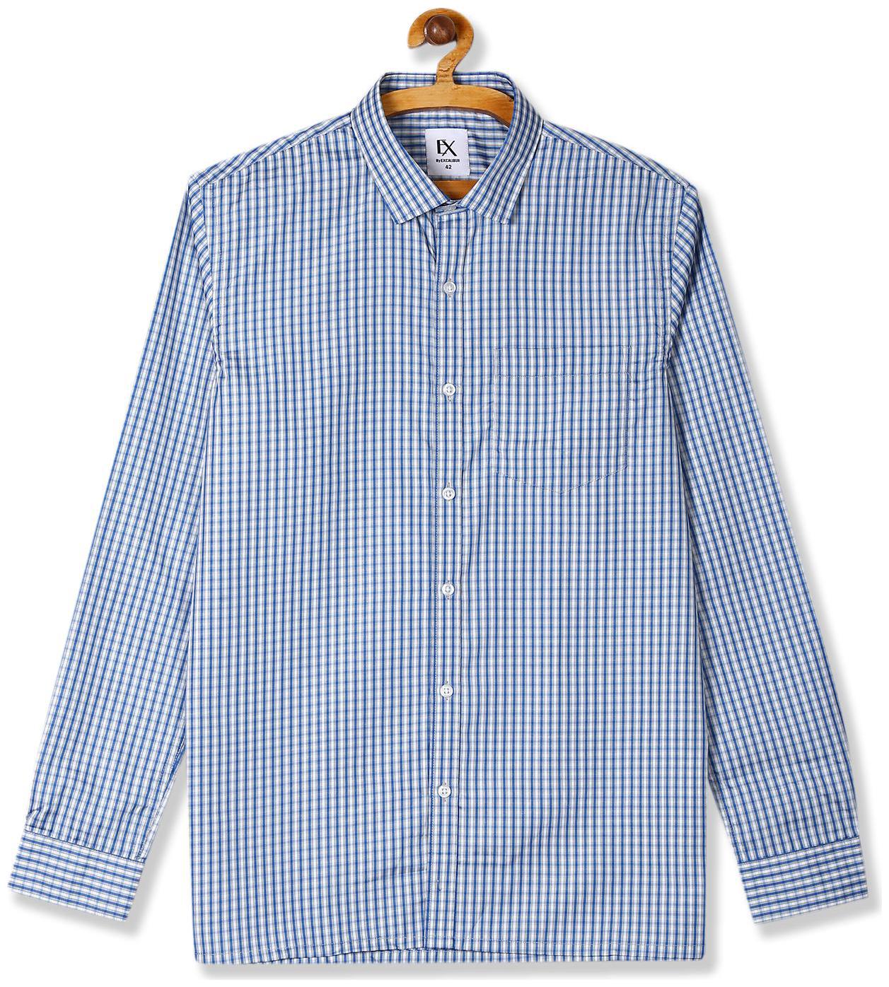 

Excalibur Men Regular fit Formal Shirt - Blue
