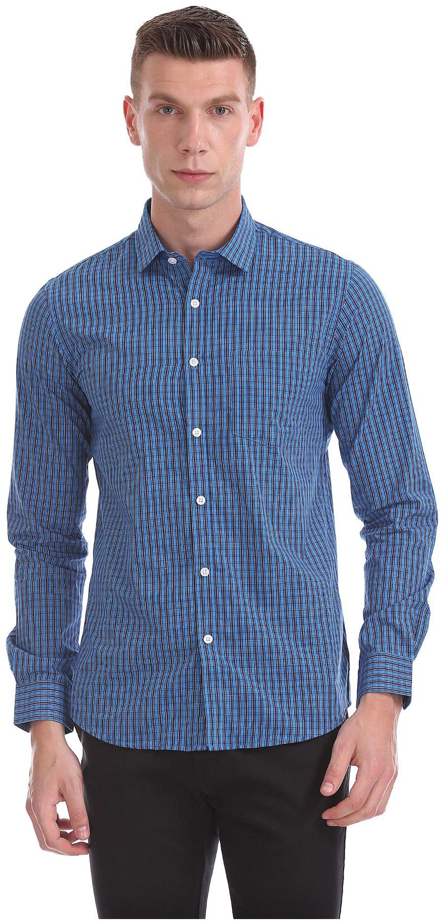 

Excalibur Men Slim fit Formal Shirt - Blue