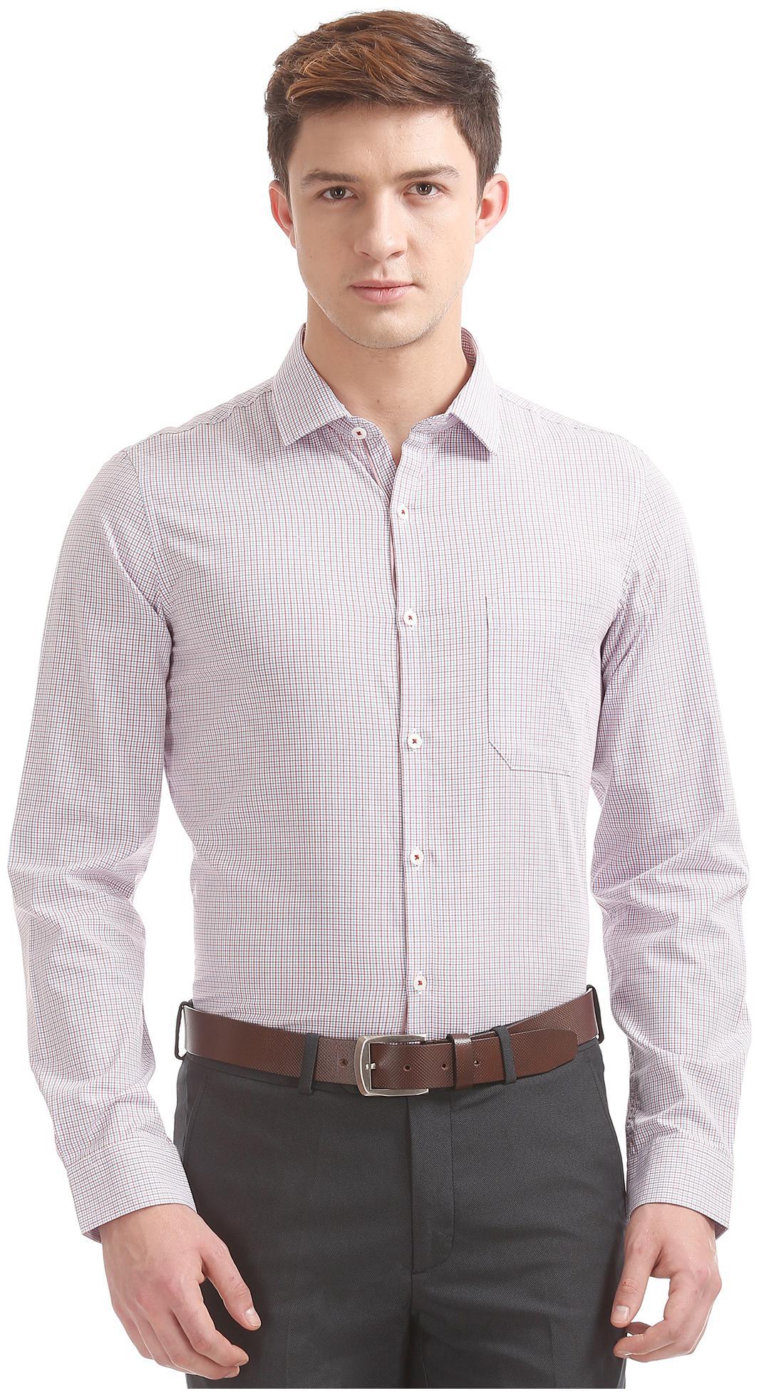 

Excalibur Men Slim fit Formal Shirt - Red