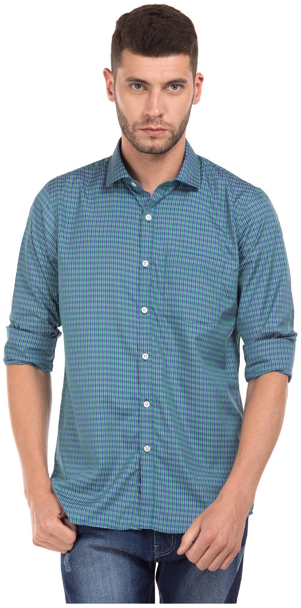 

Excalibur Men Slim fit Formal Shirt - Green