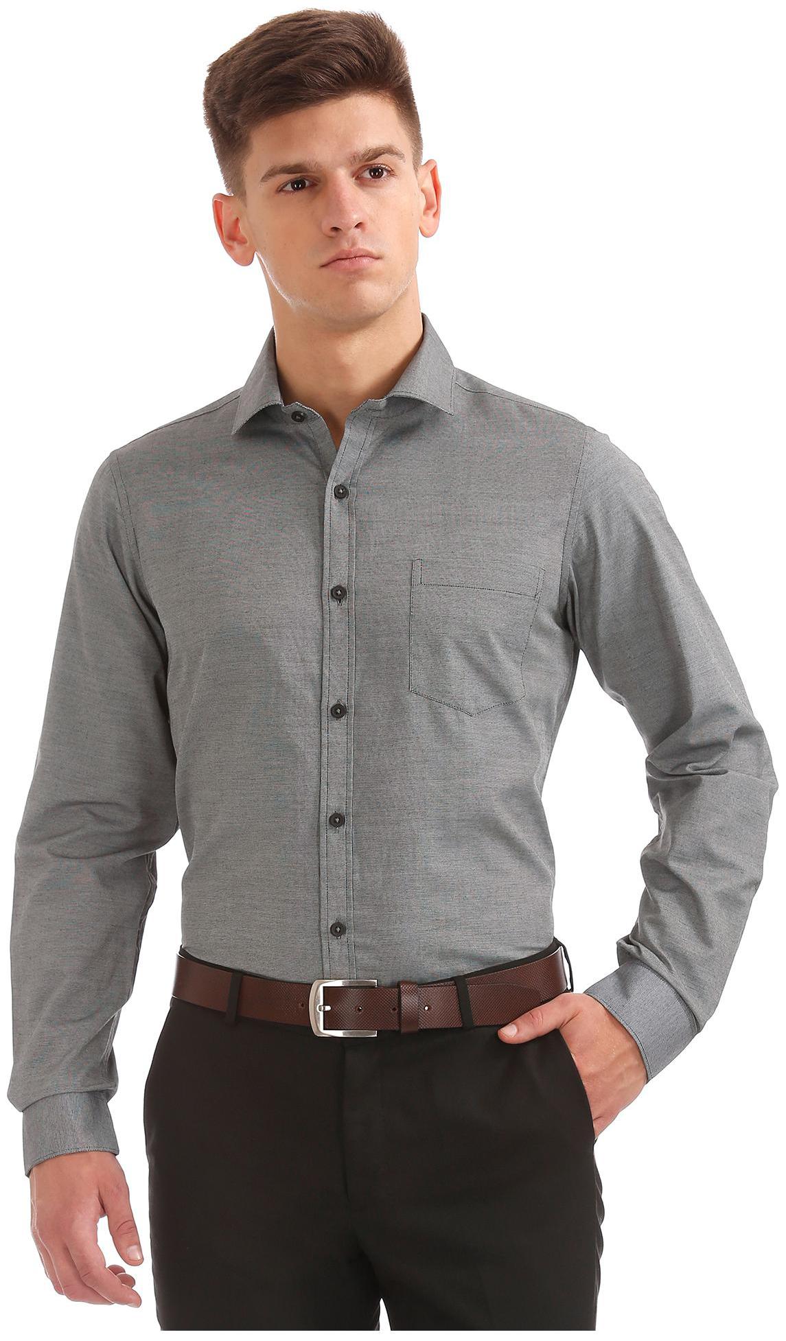 

Excalibur Men Regular fit Formal Shirt - Grey