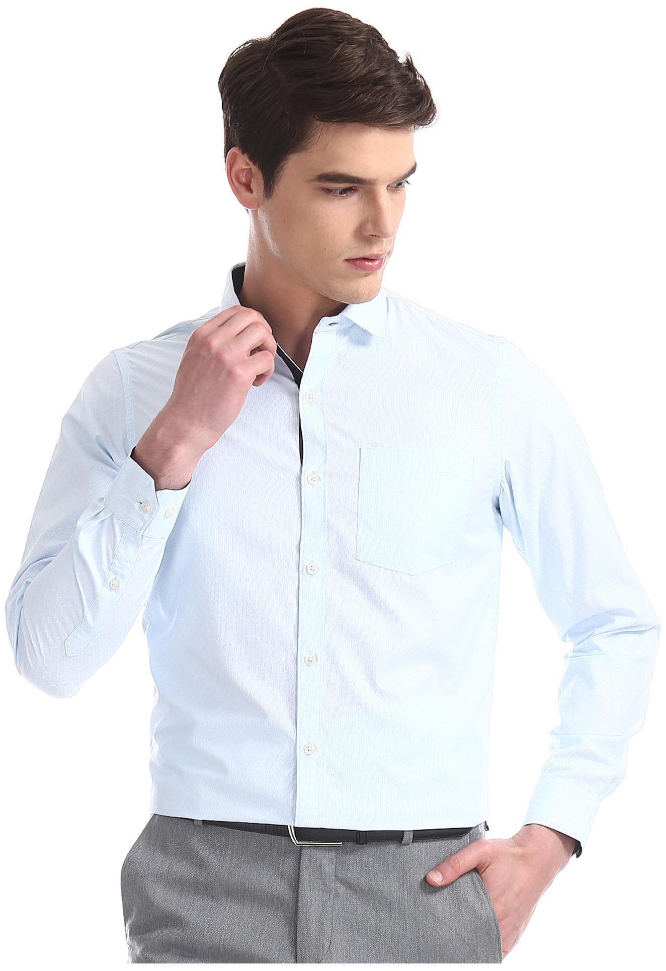 

Excalibur Men Slim fit Formal Shirt - Blue
