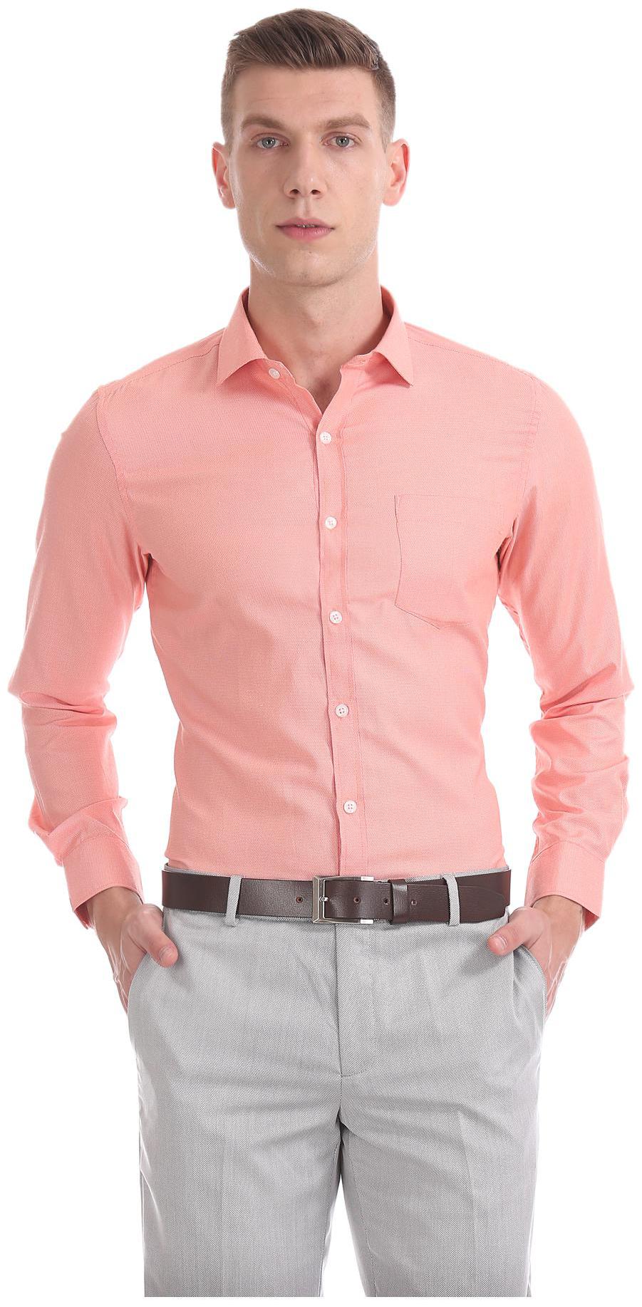 

Excalibur Men Regular fit Formal Shirt - Orange