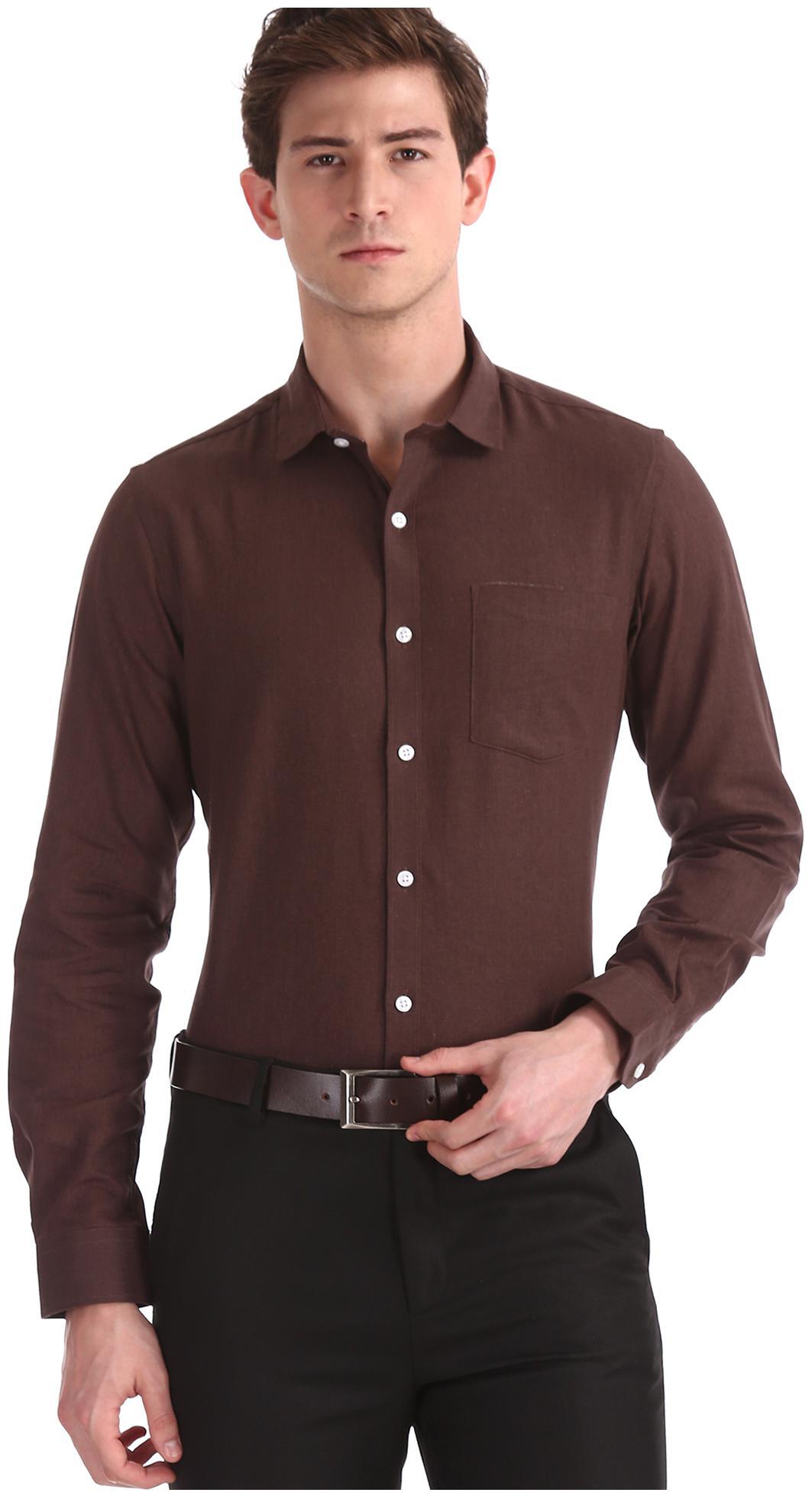 

Excalibur Men Regular fit Formal Shirt - Brown