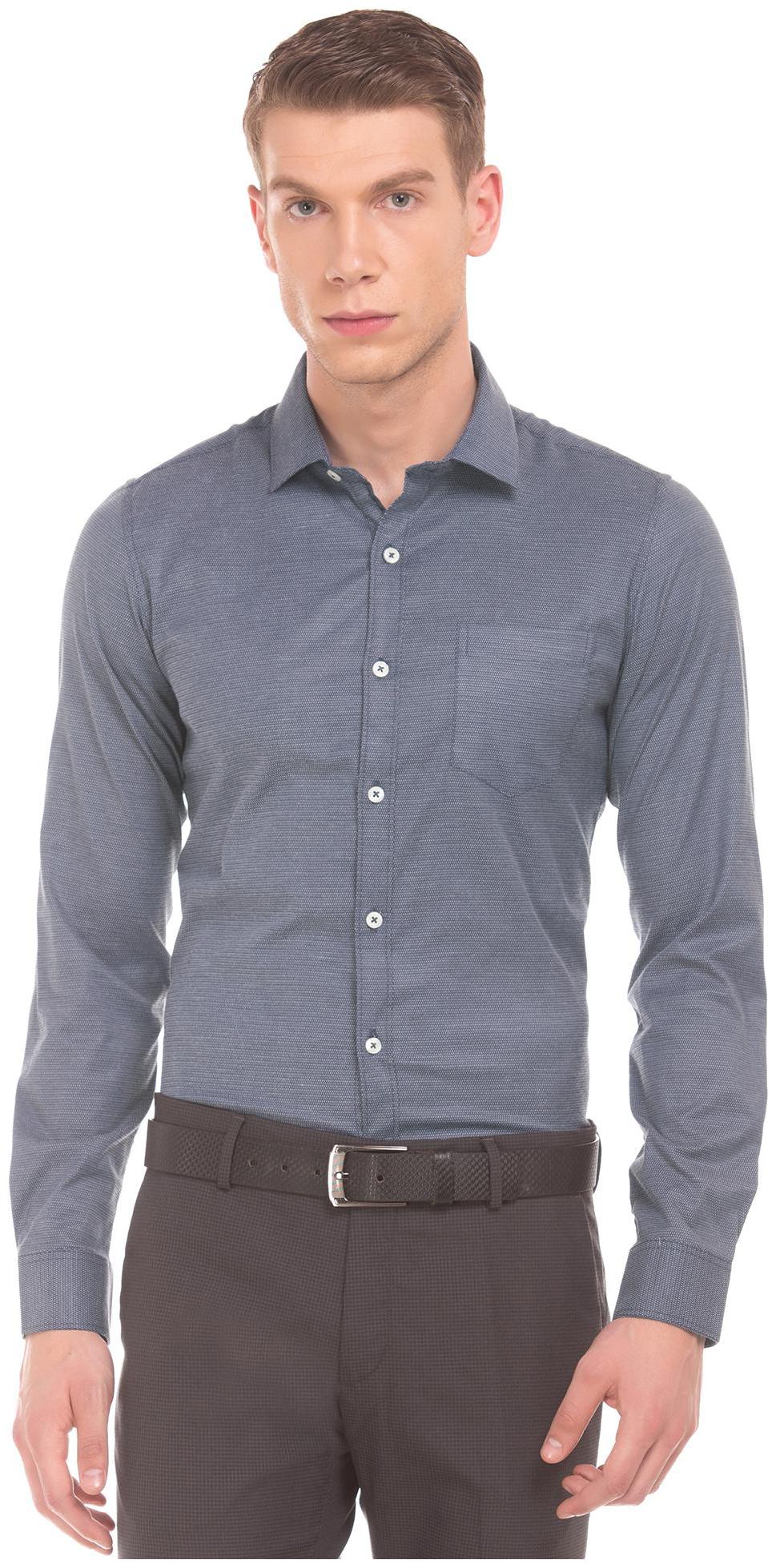 

Excalibur Men Super slim fit Formal Shirt - Blue