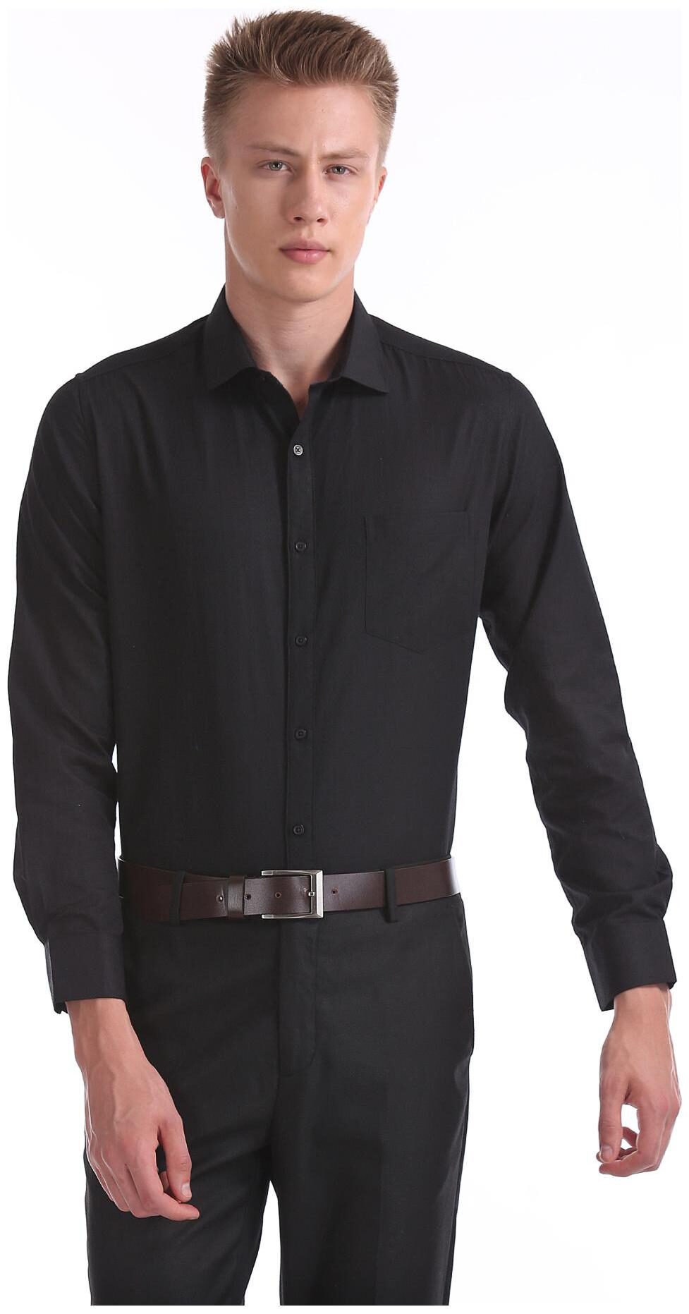

Excalibur Men Regular fit Formal Shirt - Black