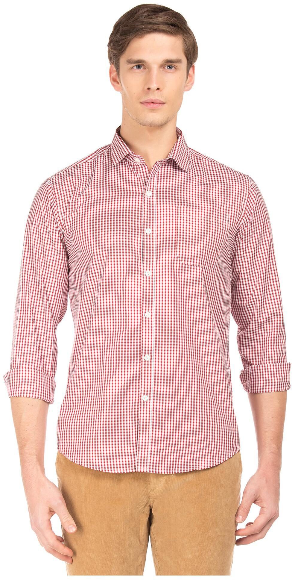 

Excalibur Men Slim fit Formal Shirt - Red