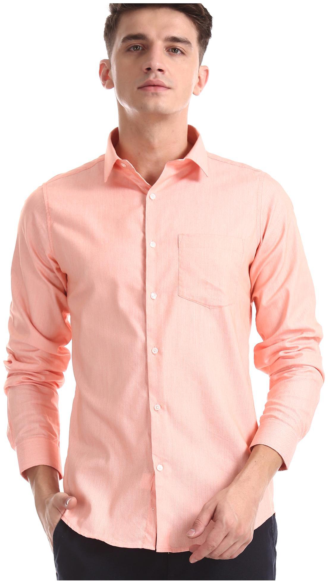 

Excalibur Men Slim fit Formal Shirt - Orange