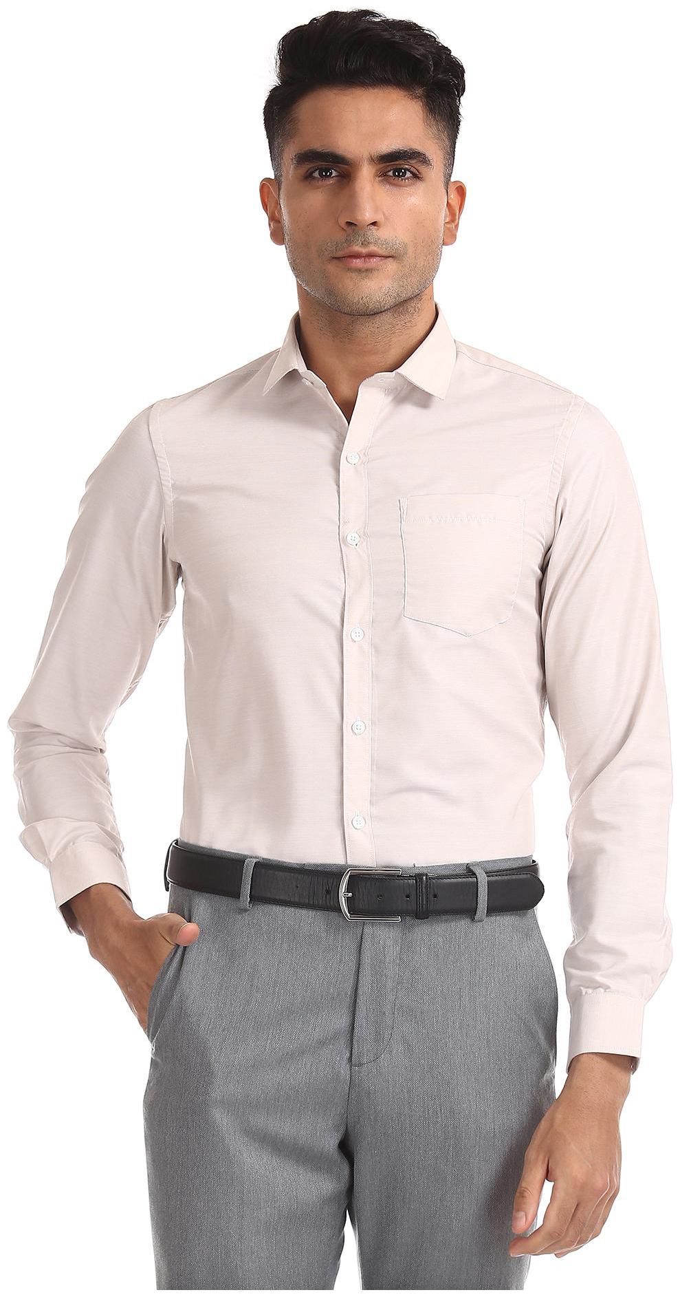 

Excalibur Men Regular fit Formal Shirt - Beige