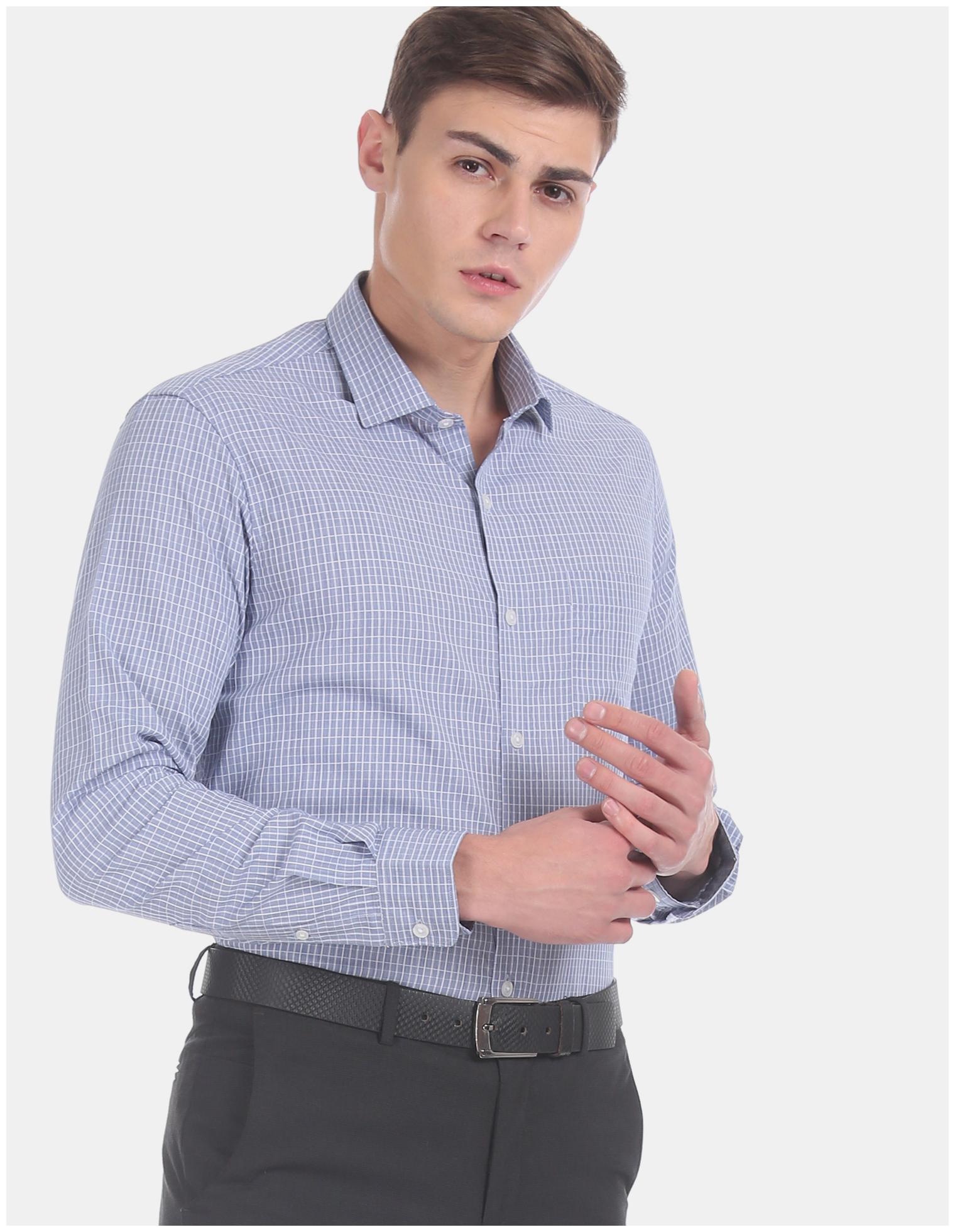 

Excalibur Men Slim fit Formal Shirt - Blue