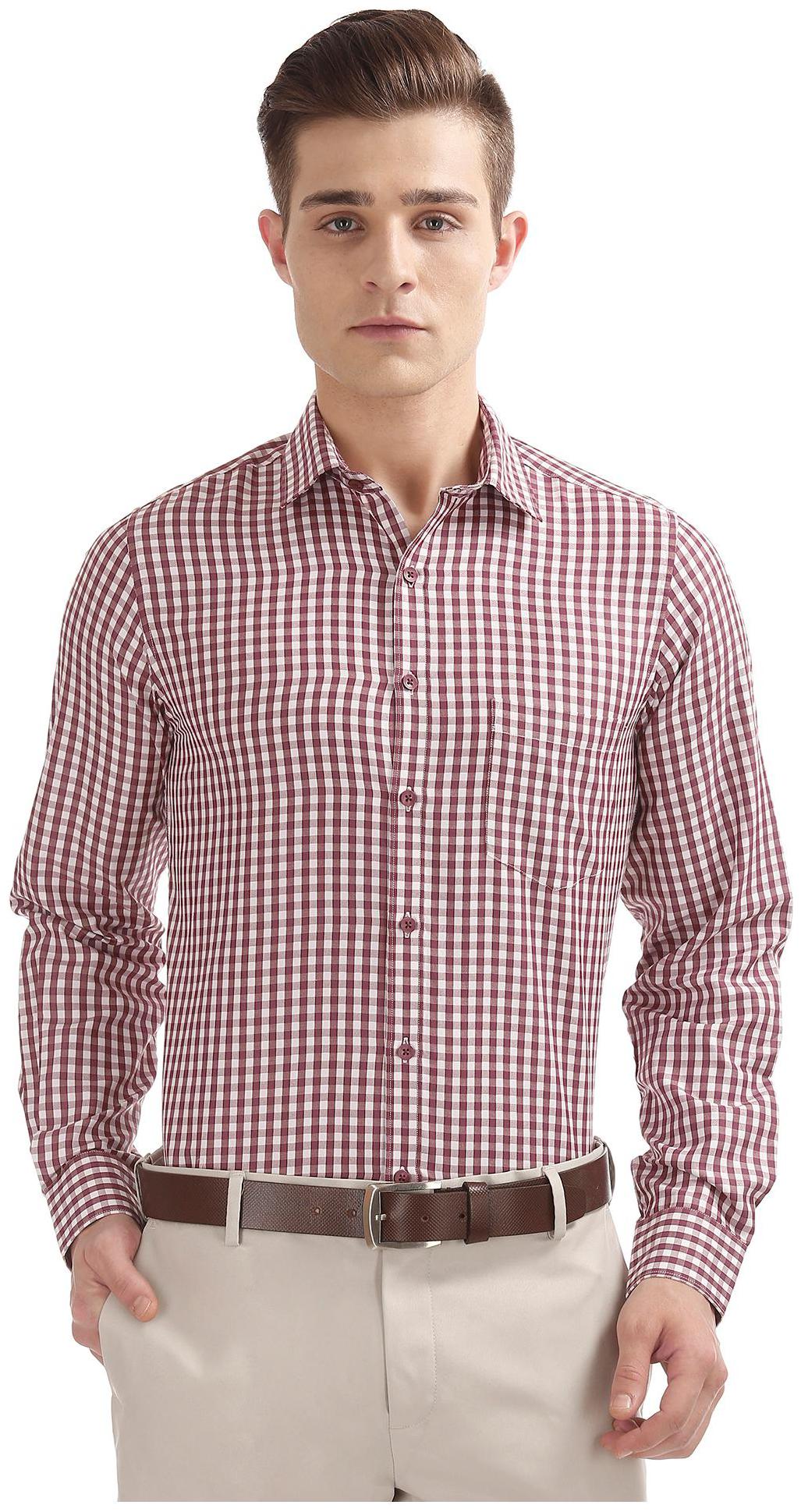 

Excalibur Men Slim fit Formal Shirt - Red