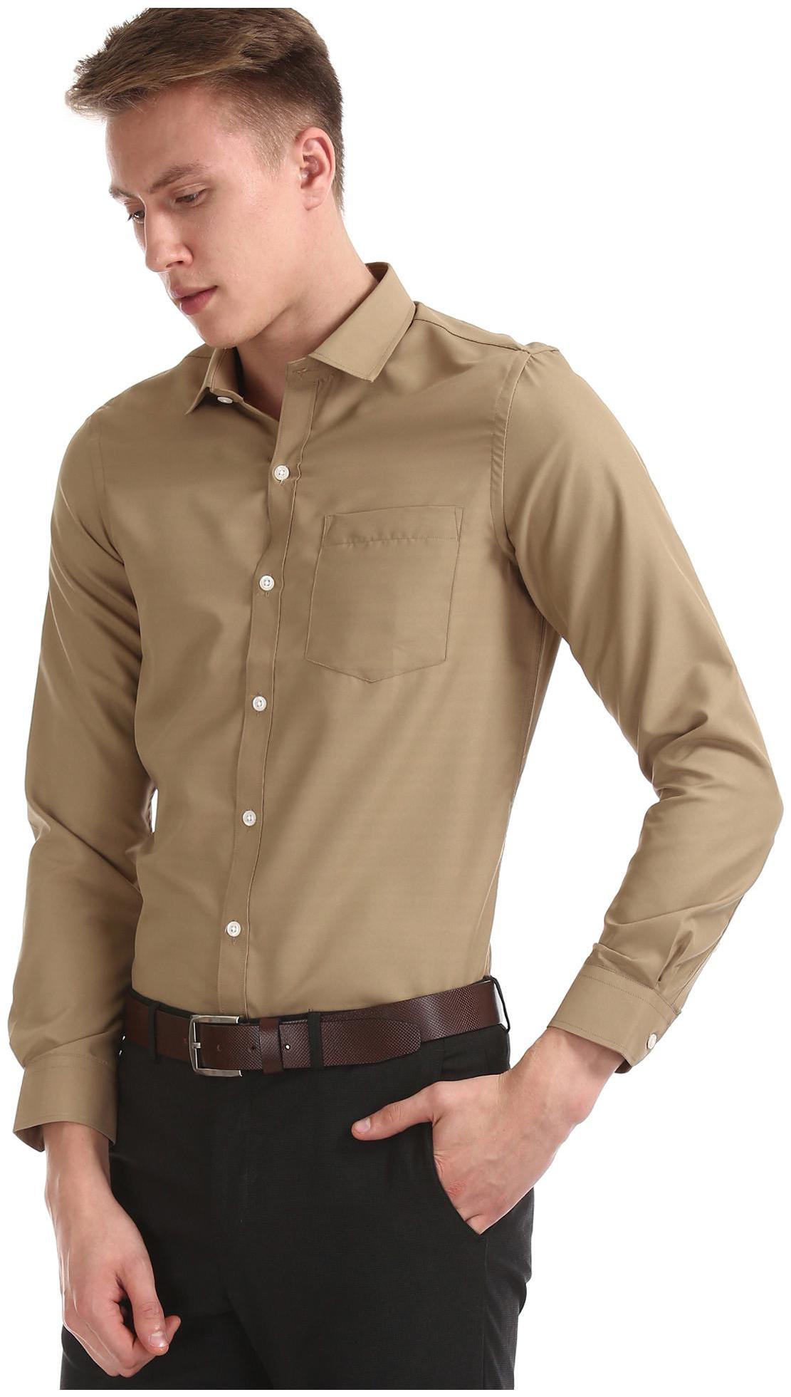 

Excalibur Men Regular fit Formal Shirt - Brown