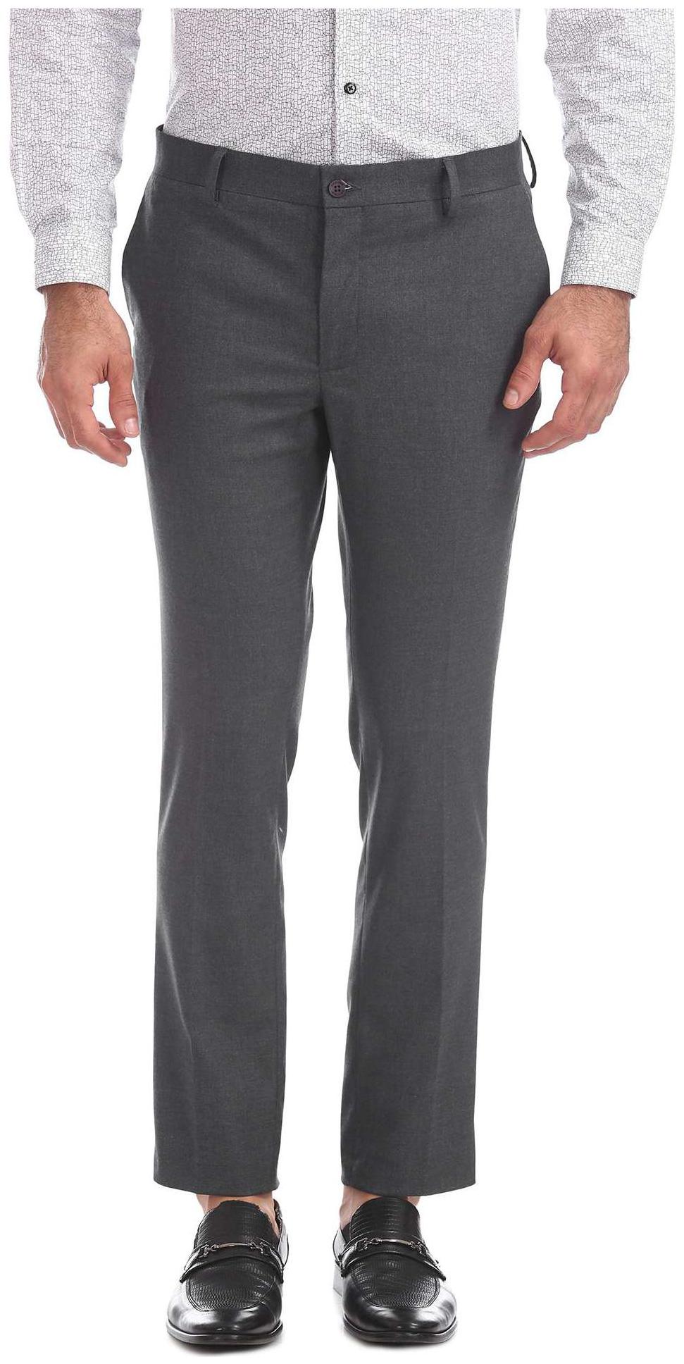 

Excalibur Men Solid Skinny Fit Formal Trouser - Grey