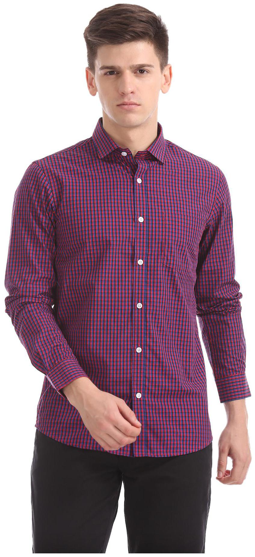 

Excalibur Men Slim fit Formal Shirt - Red