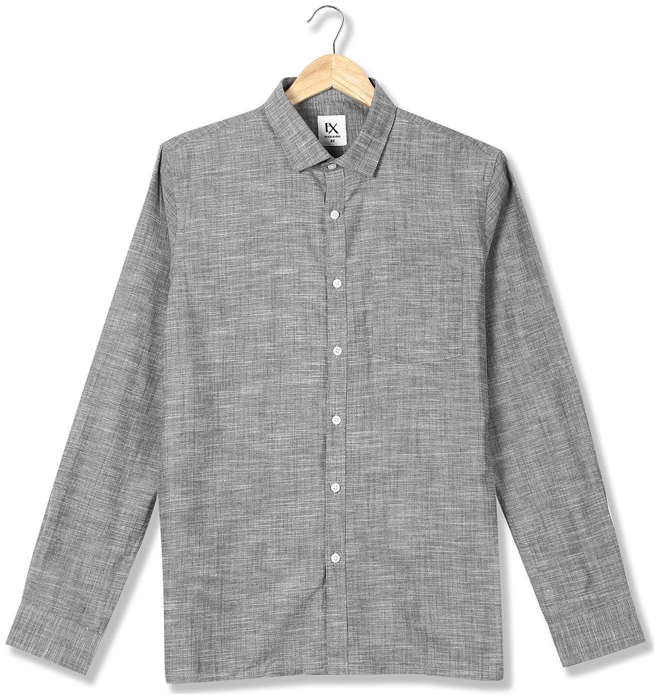 

Excalibur Men Regular fit Formal Shirt - Grey