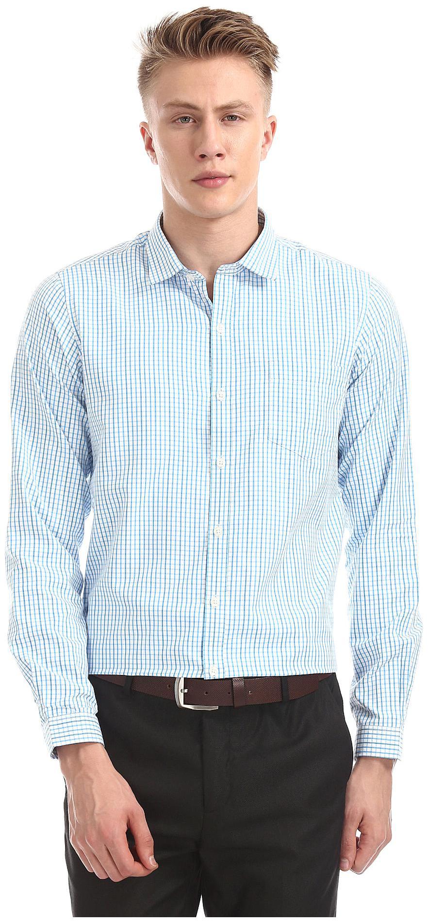 

Excalibur Men Slim fit Formal Shirt - Blue