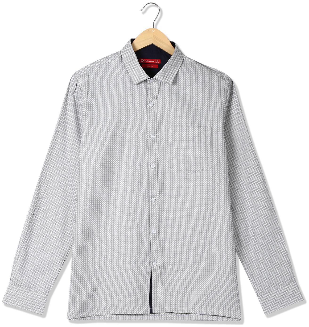 

Excalibur Men Green Printed Slim Fit Casual Shirt