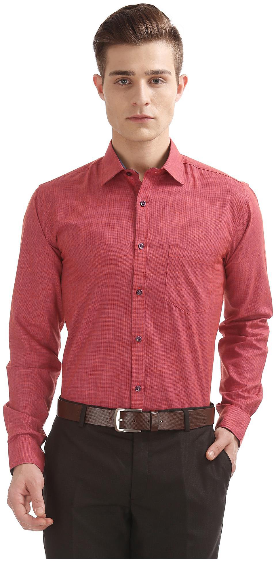 

Excalibur Men Regular fit Formal Shirt - Red