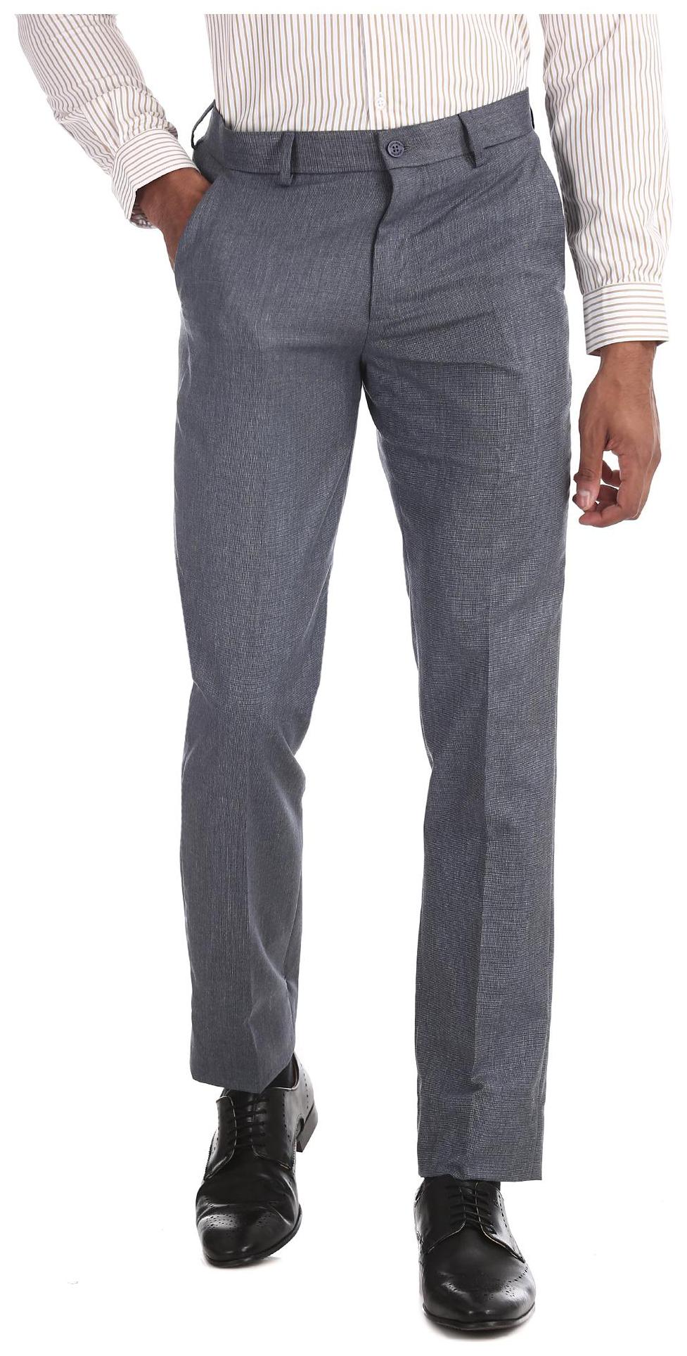 

Excalibur Men Solid Slim Fit Formal Trouser - Blue