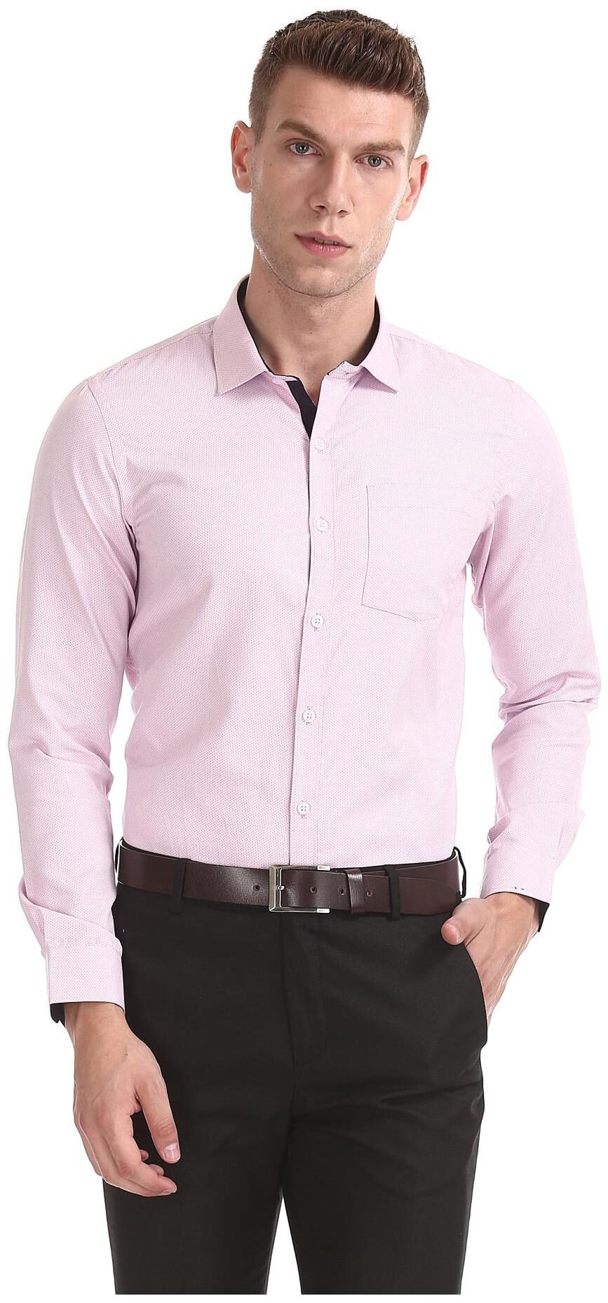 

Excalibur Men Slim fit Formal Shirt - Pink