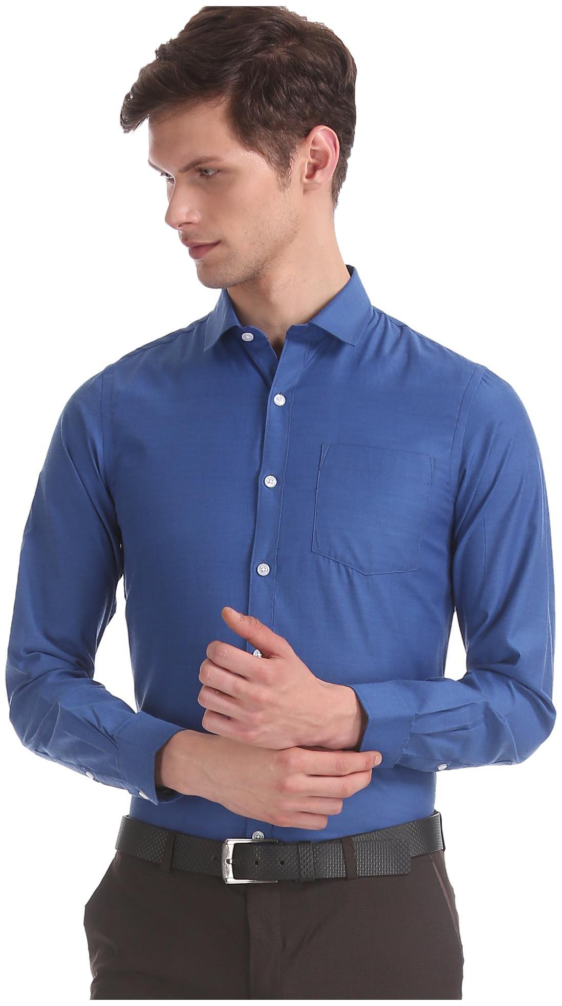 

Excalibur Men Regular fit Formal Shirt - Blue